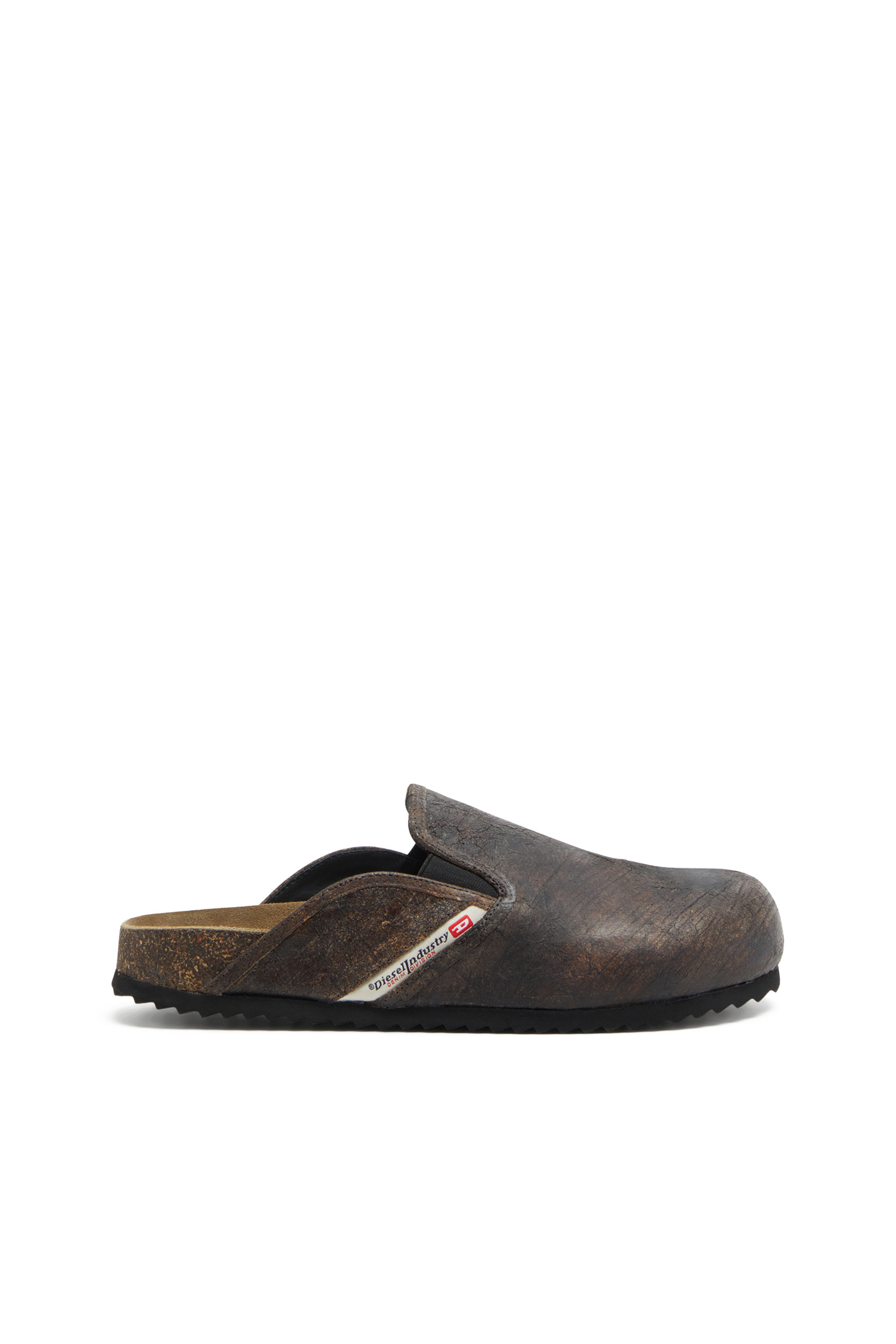 D-WOODSTOCK SLIP-ON, Braun Diesel - D-WOODSTOCK SLIP-ON, Herren D-Woodstock-Clogs aus Wildleder in gerissener Optik in Braun - 1