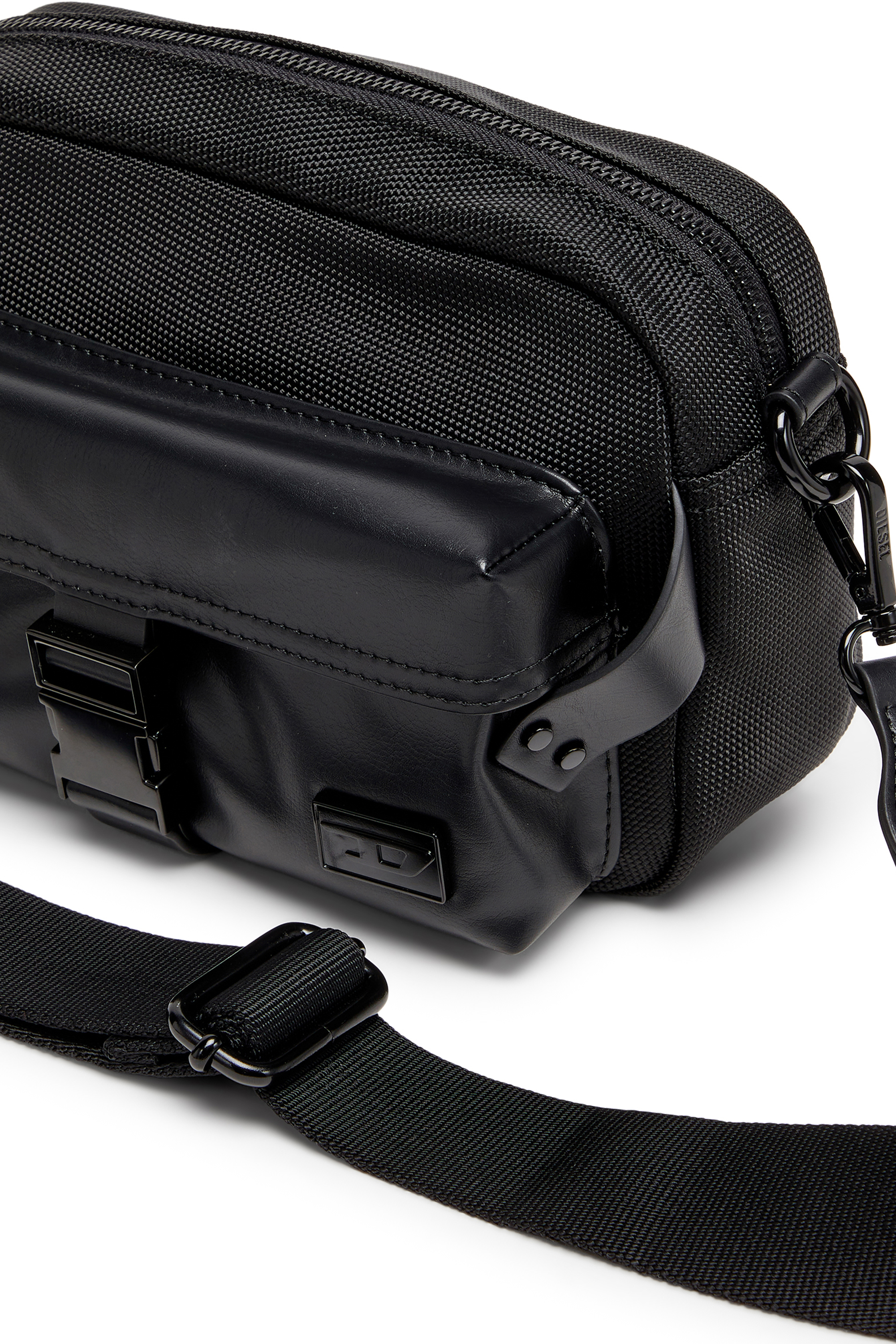 Diesel - MULTI-PKTS CAMERA BAG X, Unisex Multi-Pkts - Crossbody-Tasche aus Nylon mit Klappentasche in Schwarz - 5