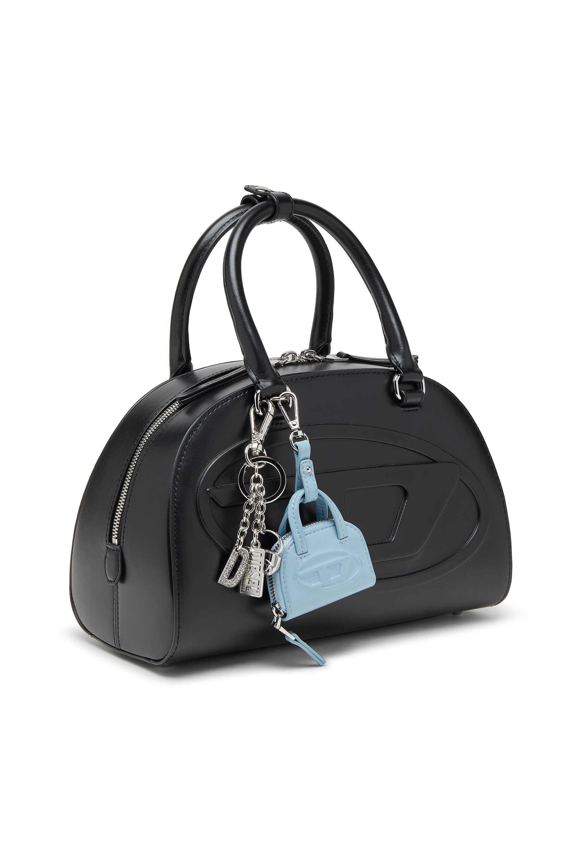 Diesel - 1DR KEY MULTICHARM, Damen Schlüsselring aus Metall mit Logo-Charms in Silber - 3