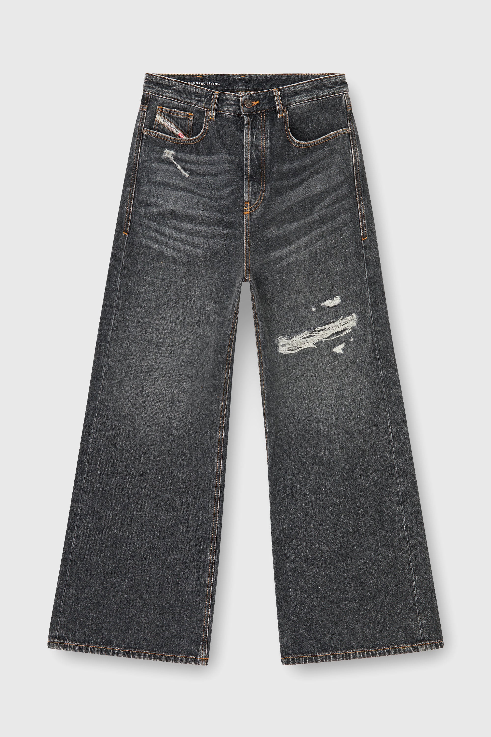 Diesel - Herren Relaxed Jeans D-Rise 007DN, Schwarz/Dunkelgrau - 6
