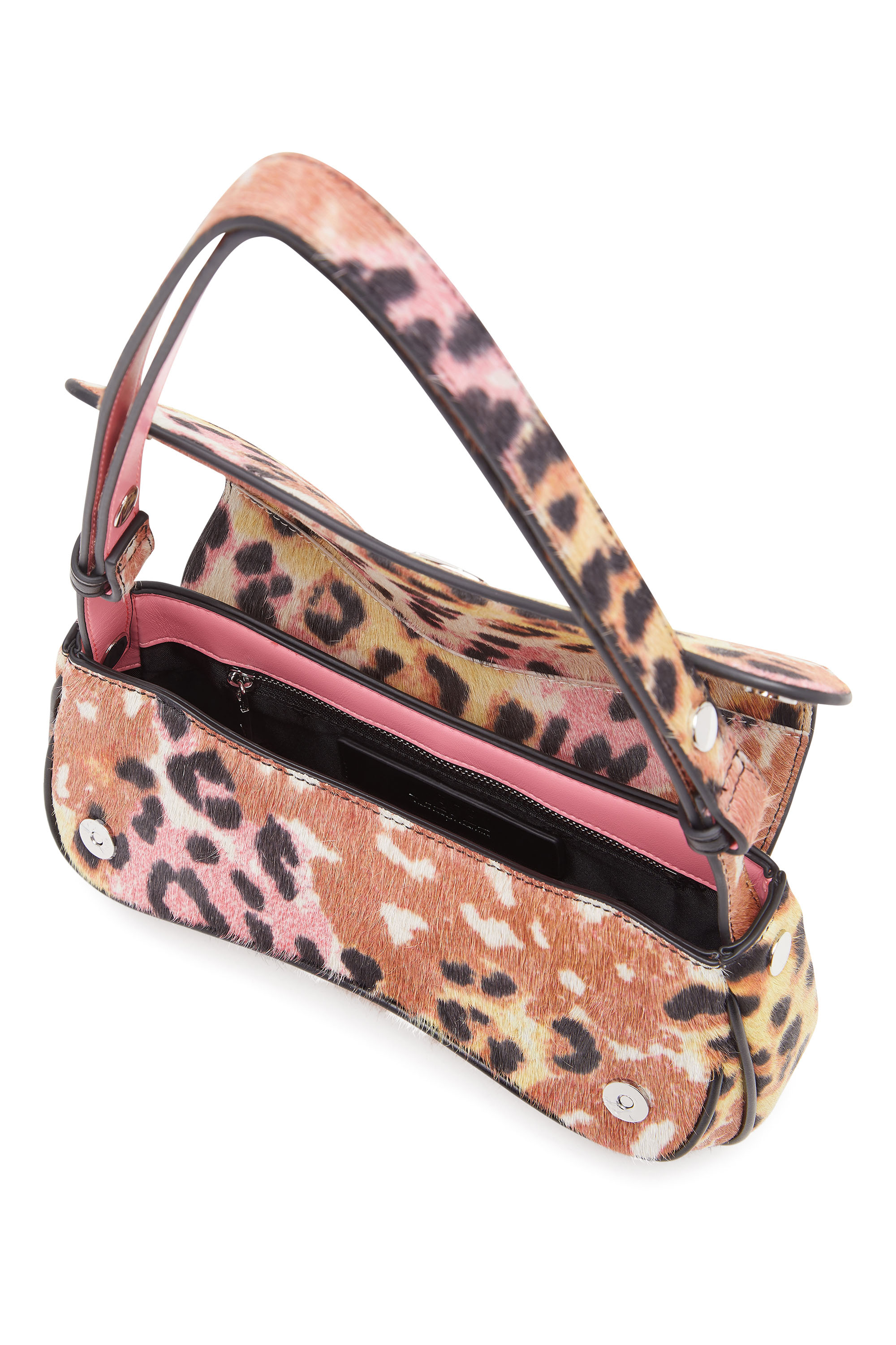 Diesel - PLAY CLUTCH, Damen Play-Clutch aus Kalbshaar mit Leoparden-Print in Braun - 4