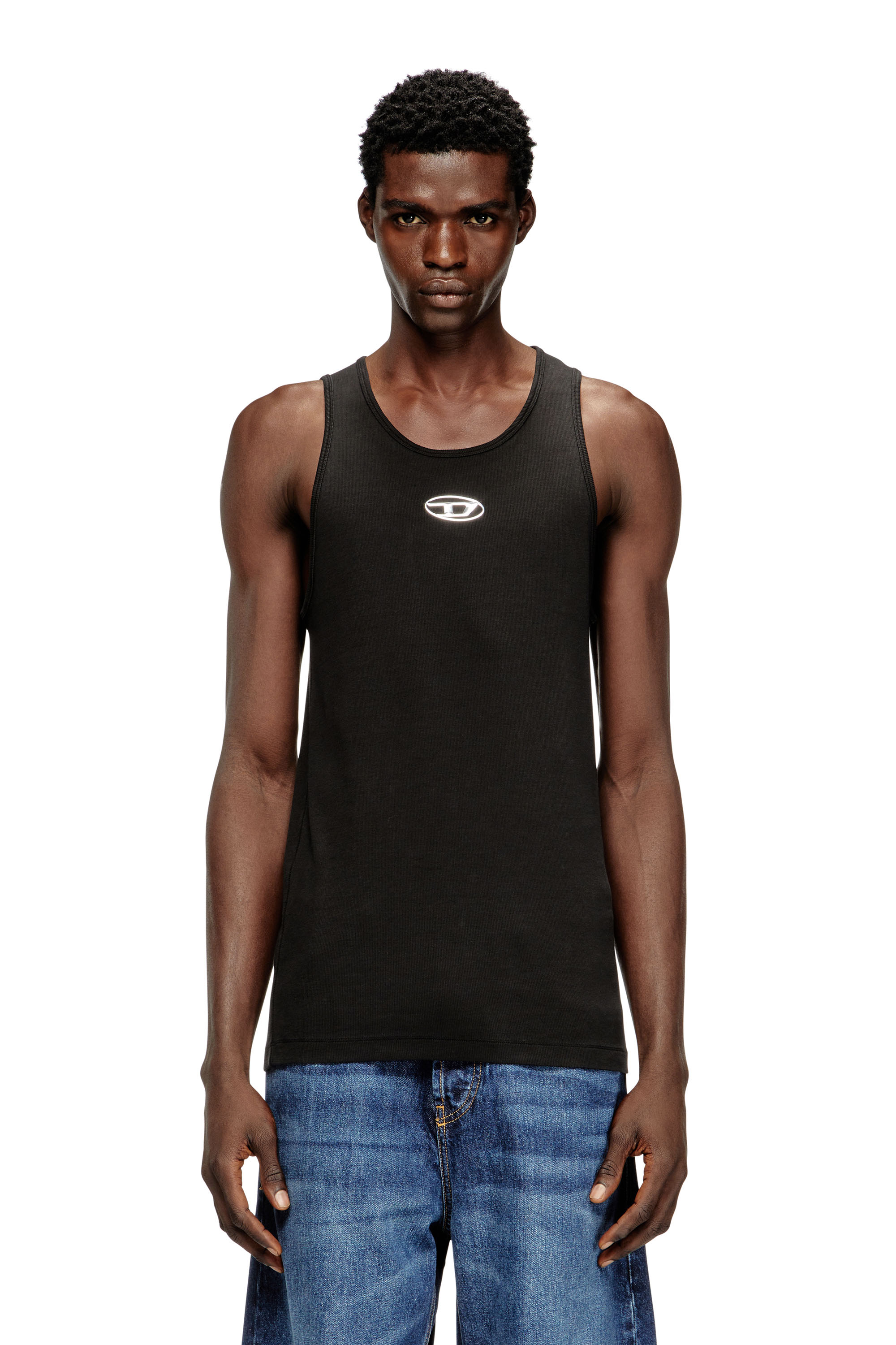 Diesel - T-LIFTY-IOD, Herren Baumwoll-Tanktop mit Logo in Schwarz - 1