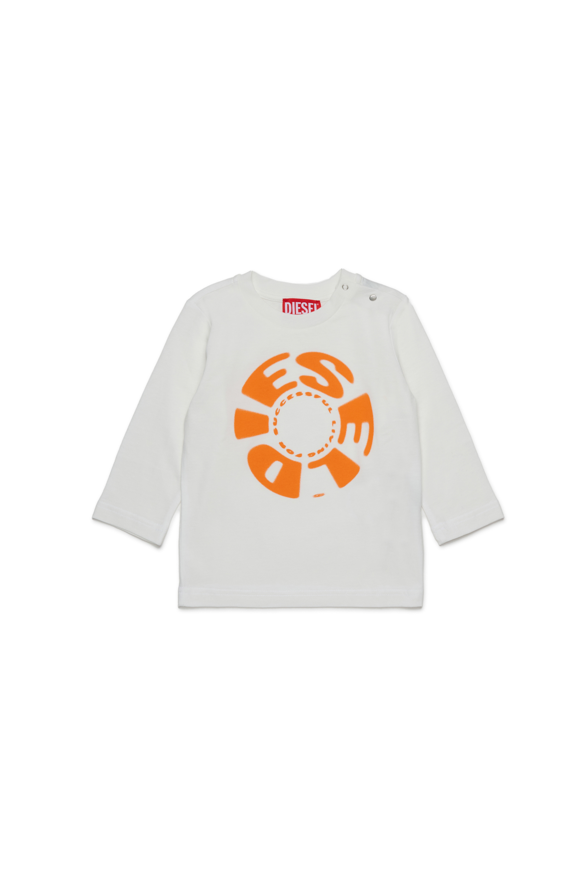 Diesel - TRAVONB, Herren Baumwoll-T-Shirt mit Aufdruck in Weiß - 1