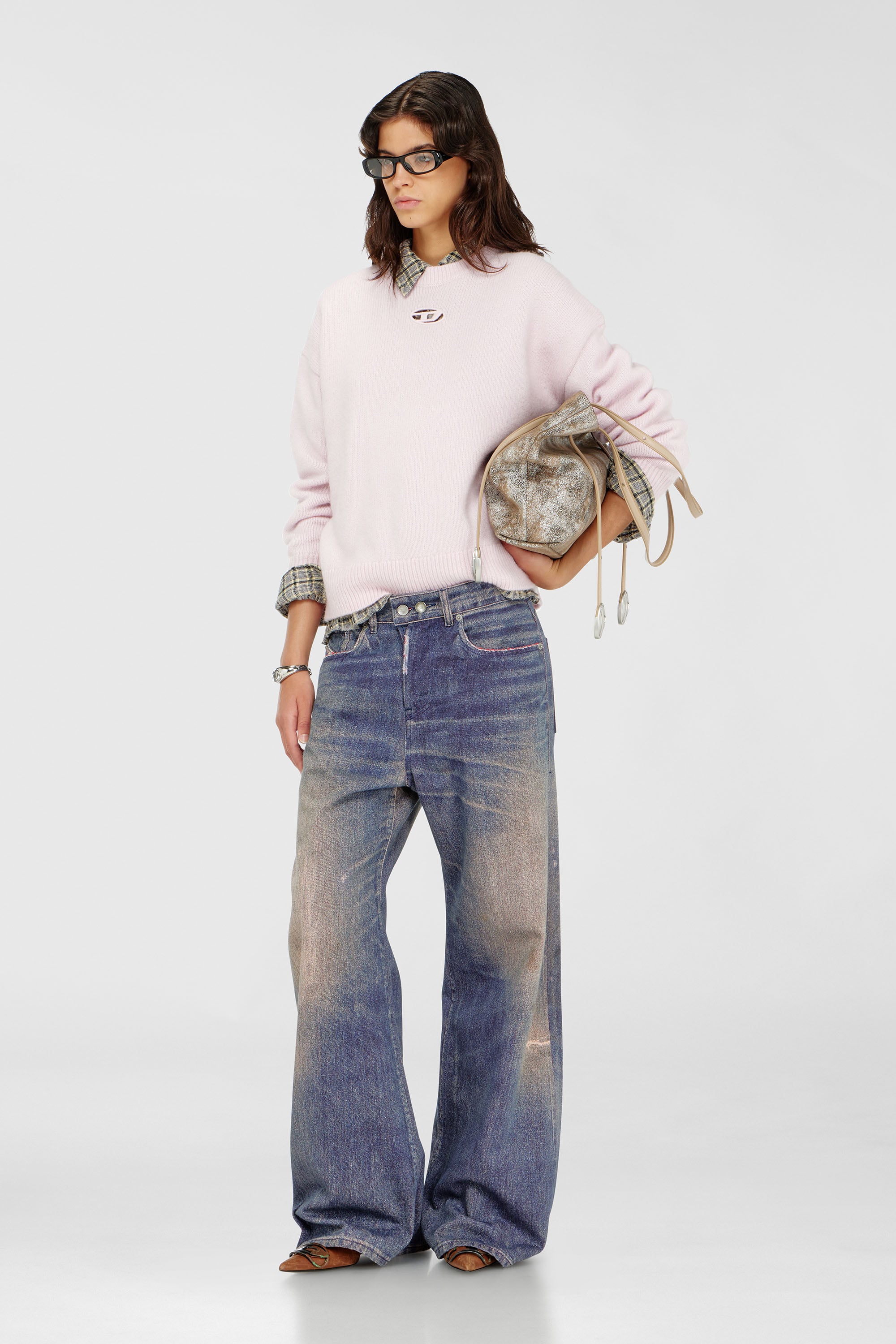 Diesel - M-AREETA, Damen Pullover aus Woll- und Alpakamischung in Rosa - 2