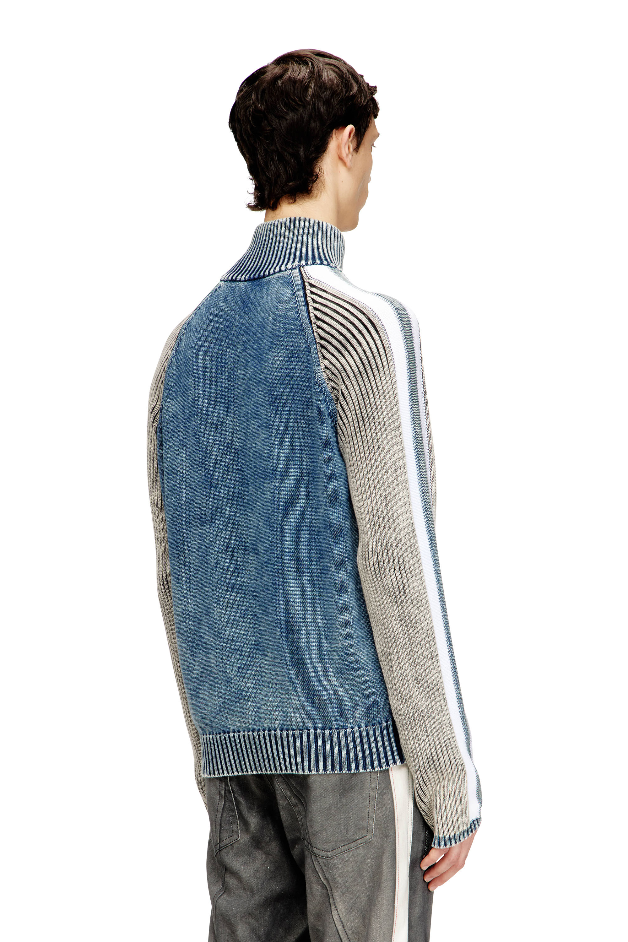 Diesel - K-HERONIMO, Herren Rei&szlig;verschluss-Cardigan mit sportlichen Streifen in null - 4