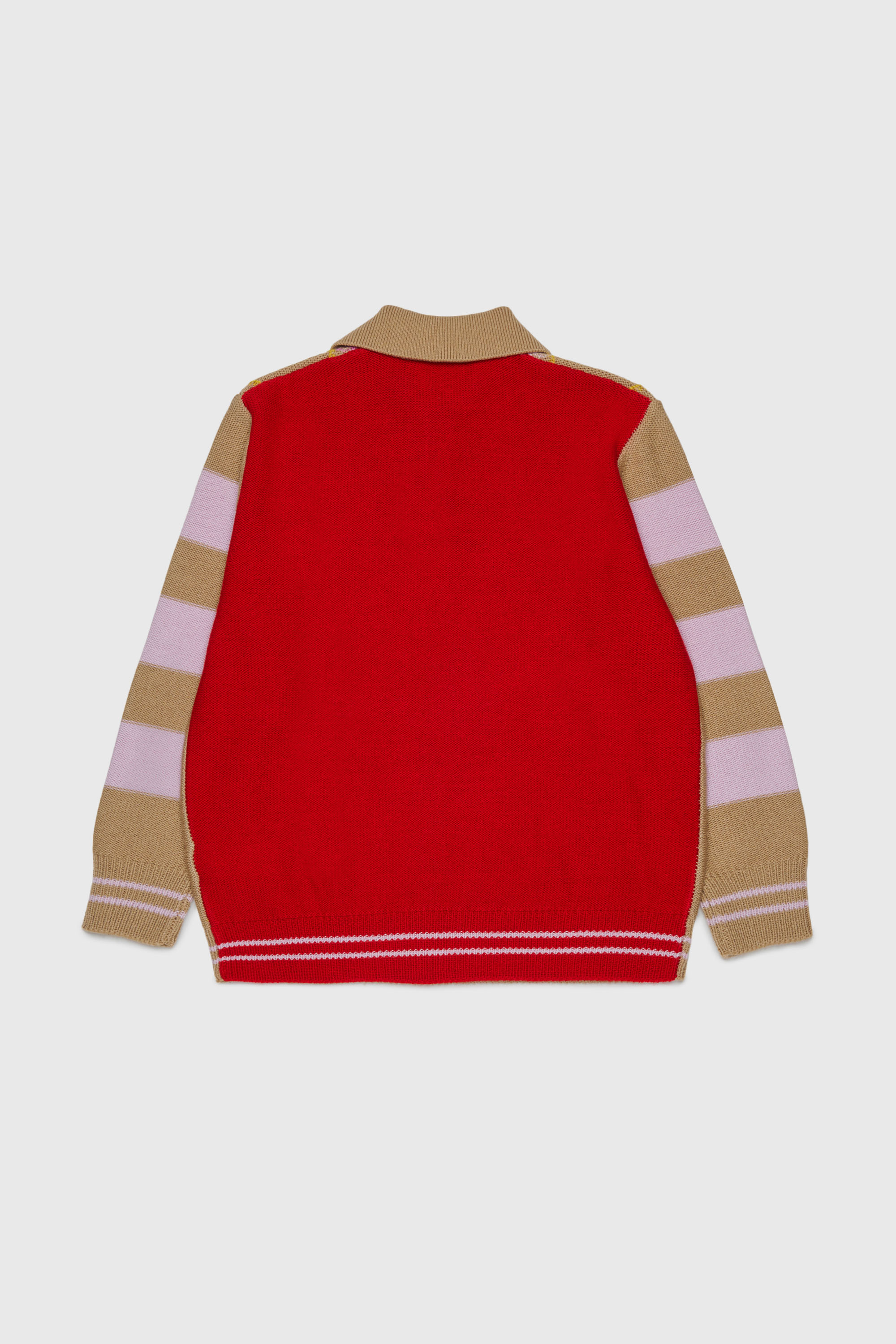 Diesel - KROMBY OVER, Unisex Polo-Pullover aus Wollmischung mit Argyle-Muster in Braun - 2