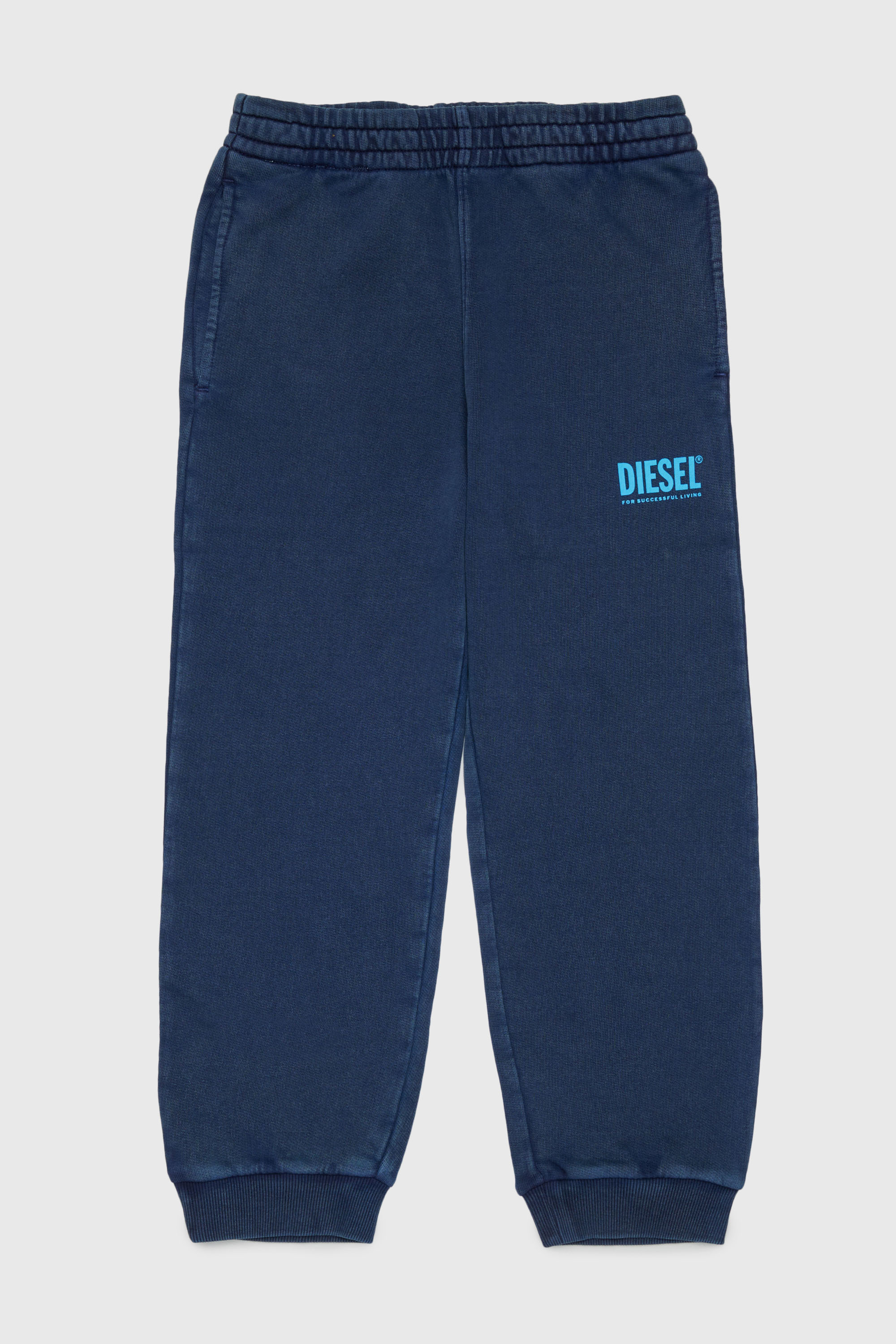 Diesel - PTISEL, Herren Sweatpants aus Baumwolle mit Logo-Print in Dunkelblau - 1