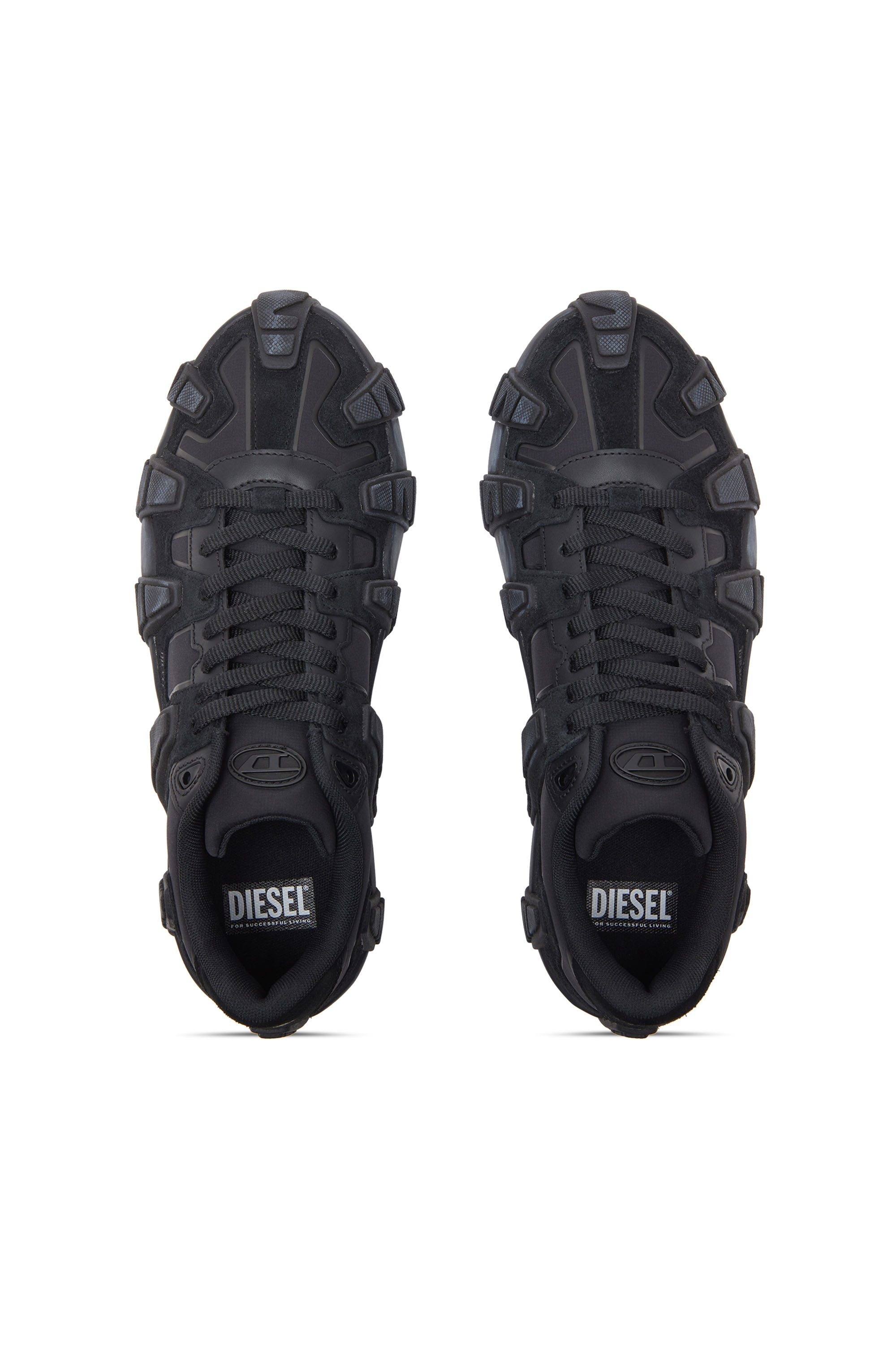 Diesel - S-D-GRIFFE LOW, Herren S-D-Griffe - Turnschuhe aus Nylon in Schwarz/Blau - 4