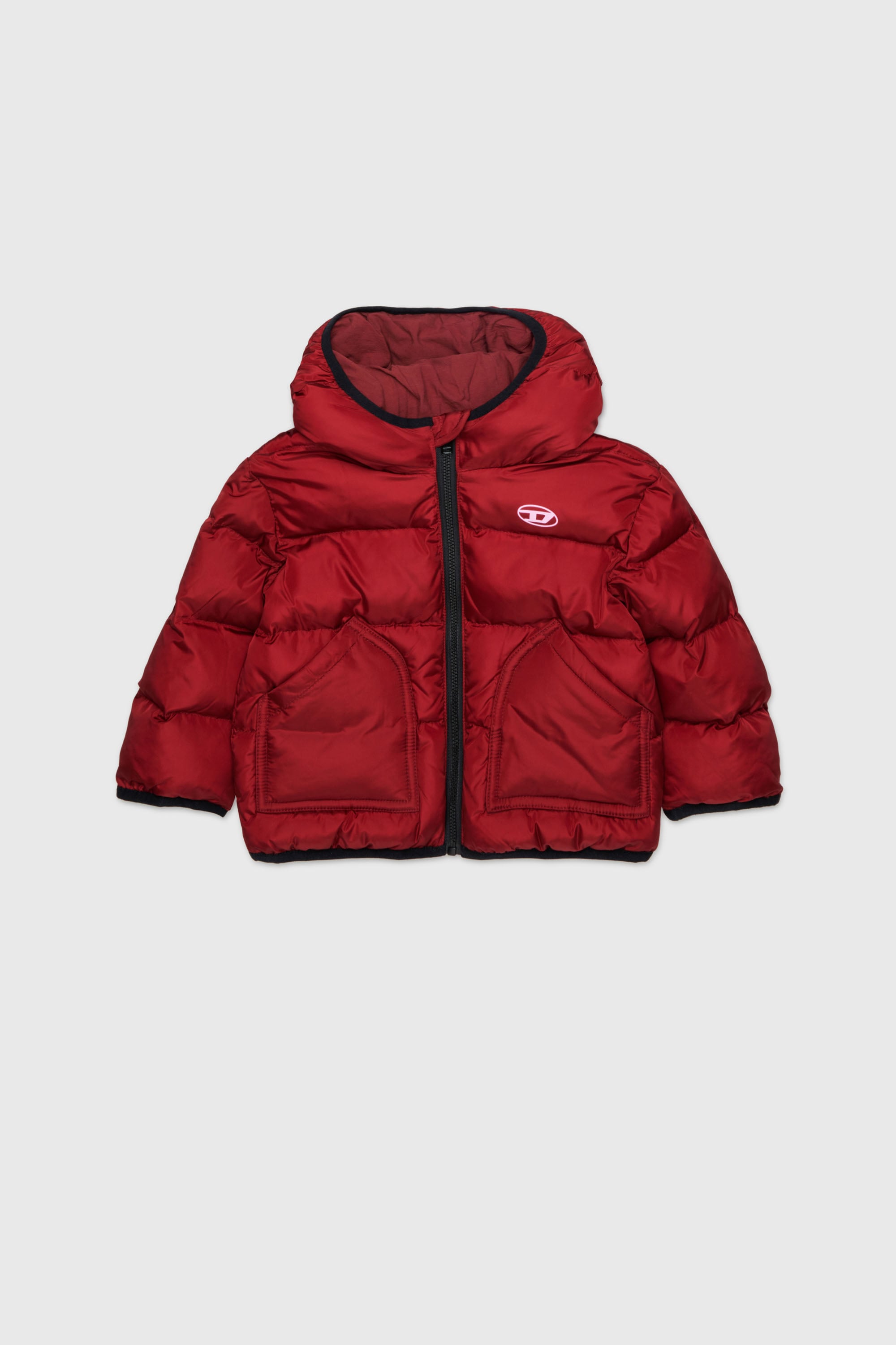 Diesel - JSIPB, Unisex Steppjacke mit Oval D Logo in Rot - 2