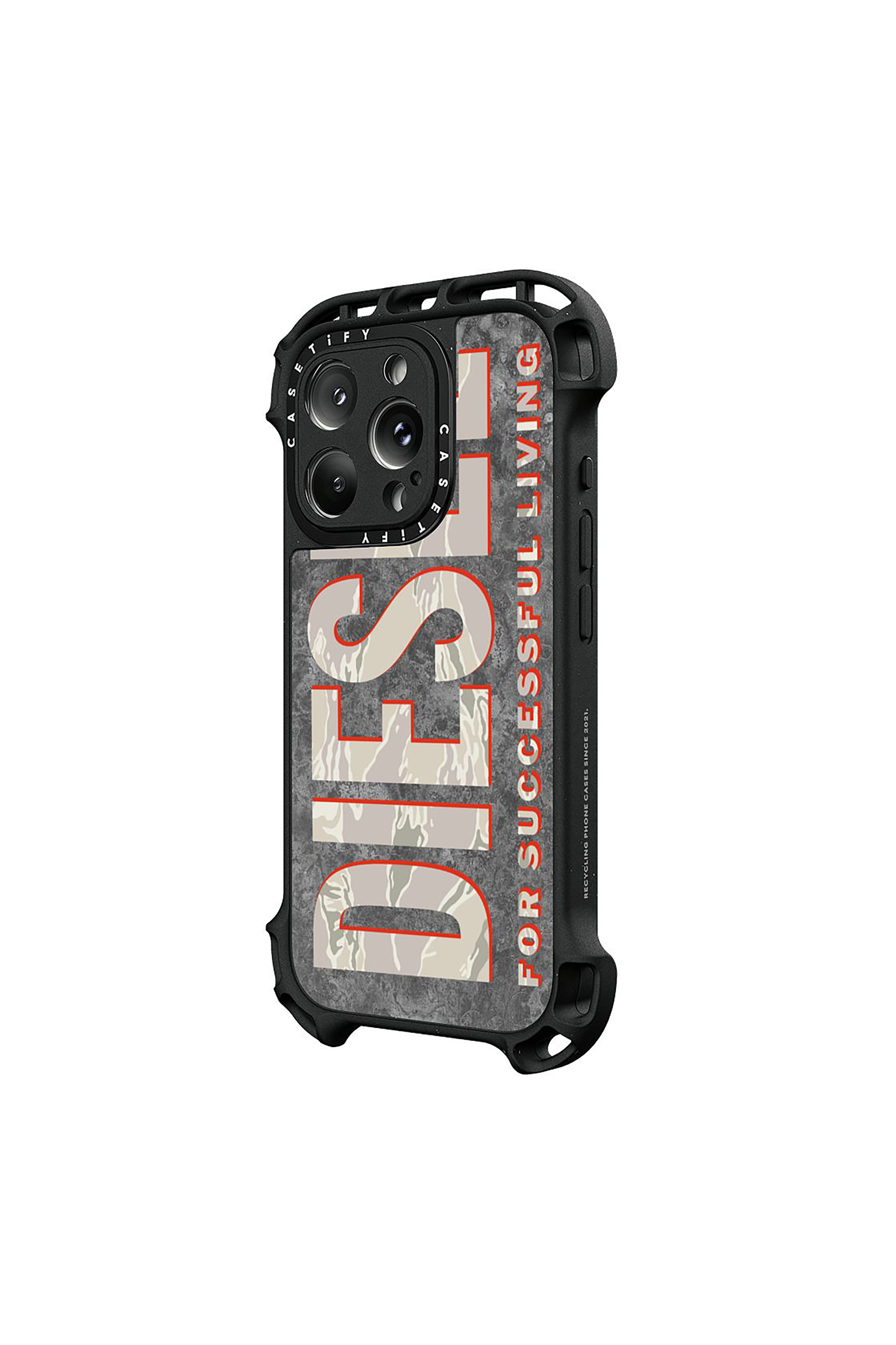 Diesel - 60290 CASETIFY MOULDED CASE, Unisex Tarn-Hülle iPhone 16 Pro in Braun/Weiss - 2