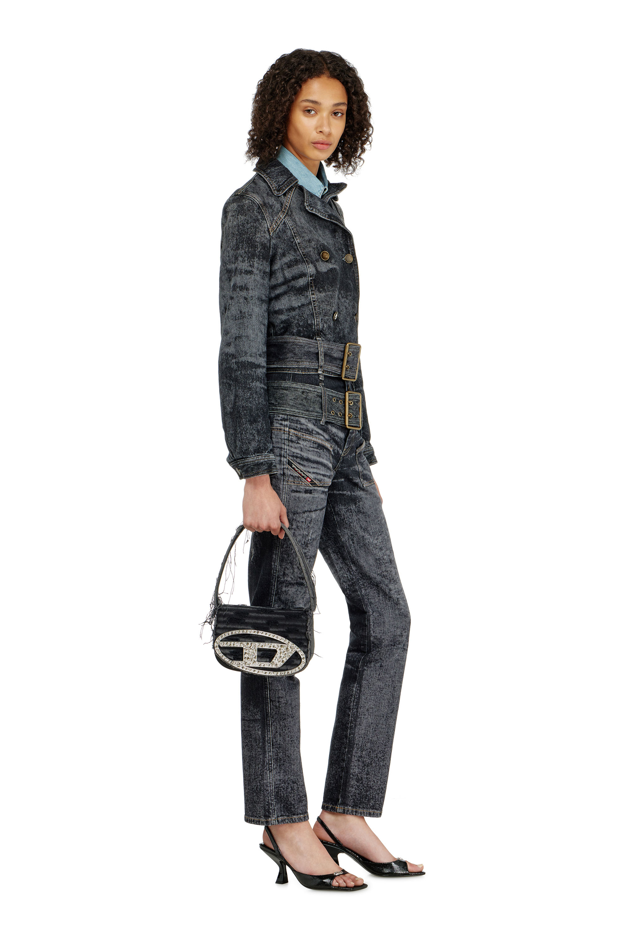 Diesel - Damen Slim Jeans D-Gorina 09Q30, Schwarz/Dunkelgrau - 2