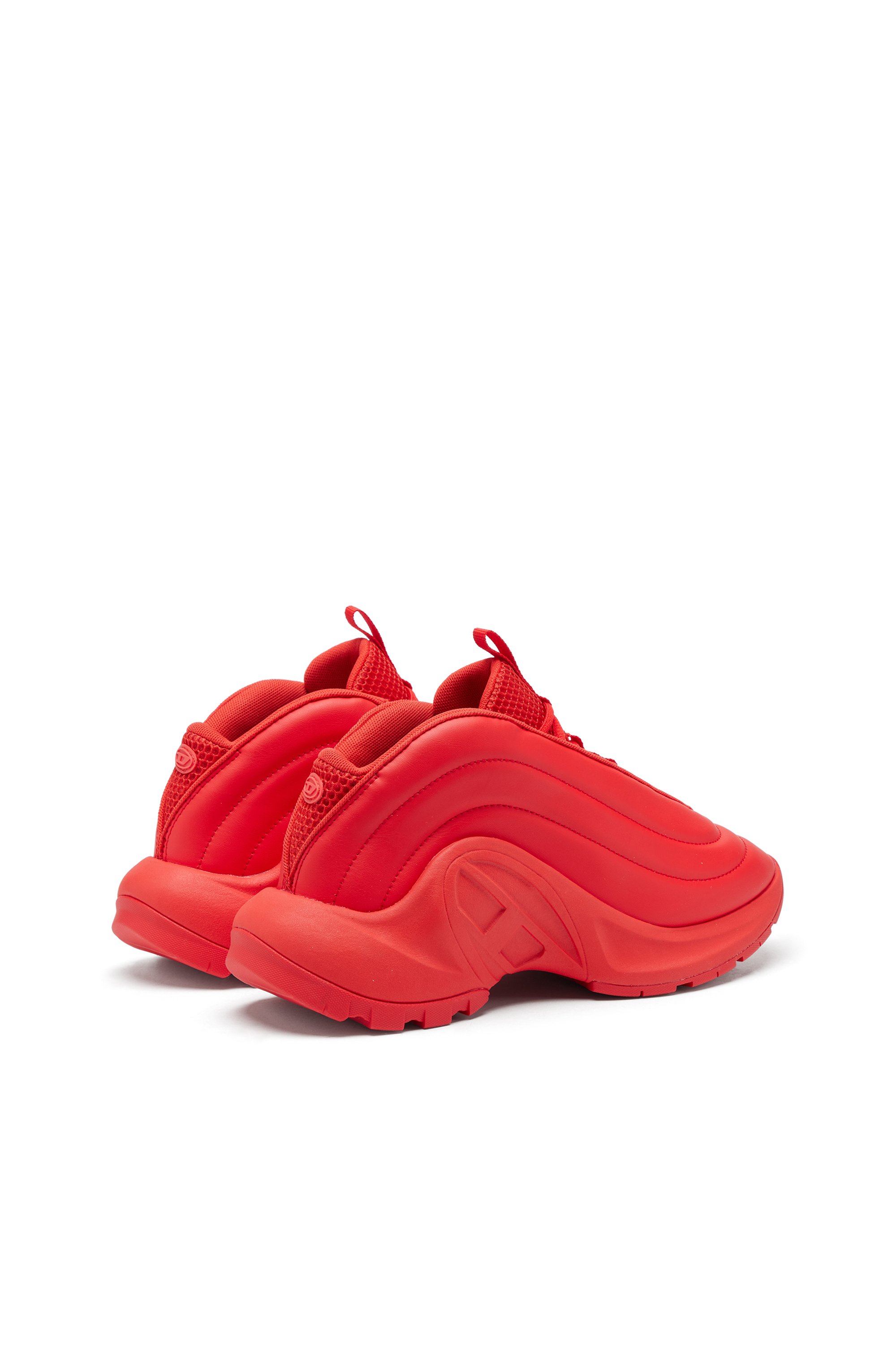 Diesel - S-D-RUNNER X, Unisex S-D-Runner X-Schlupfsneakers mit mattem Oval D-Spann in Rot - 3