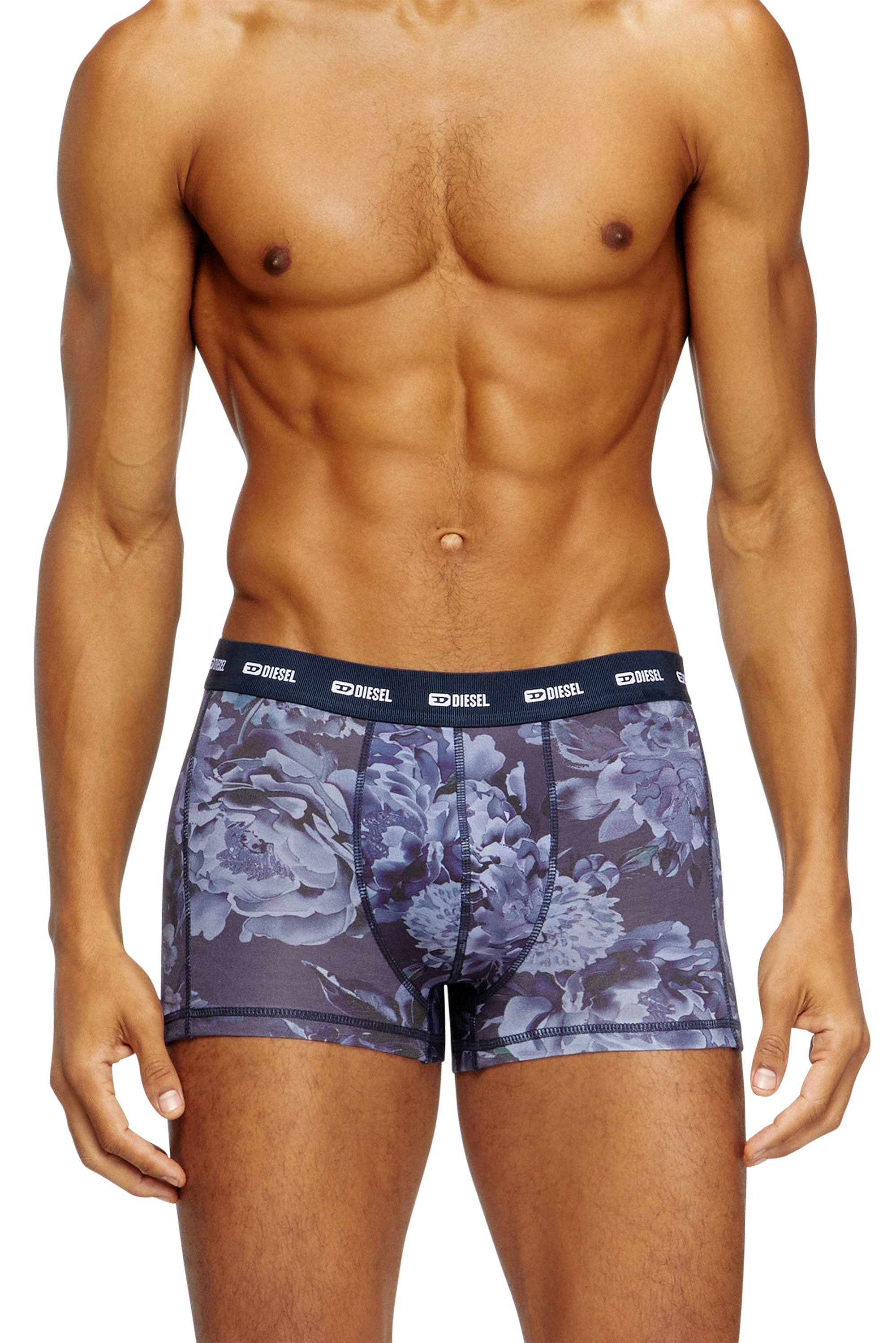 Diesel - DAMIEN-UTLT, Herren Retropants mit floralem Print in Blau - 1