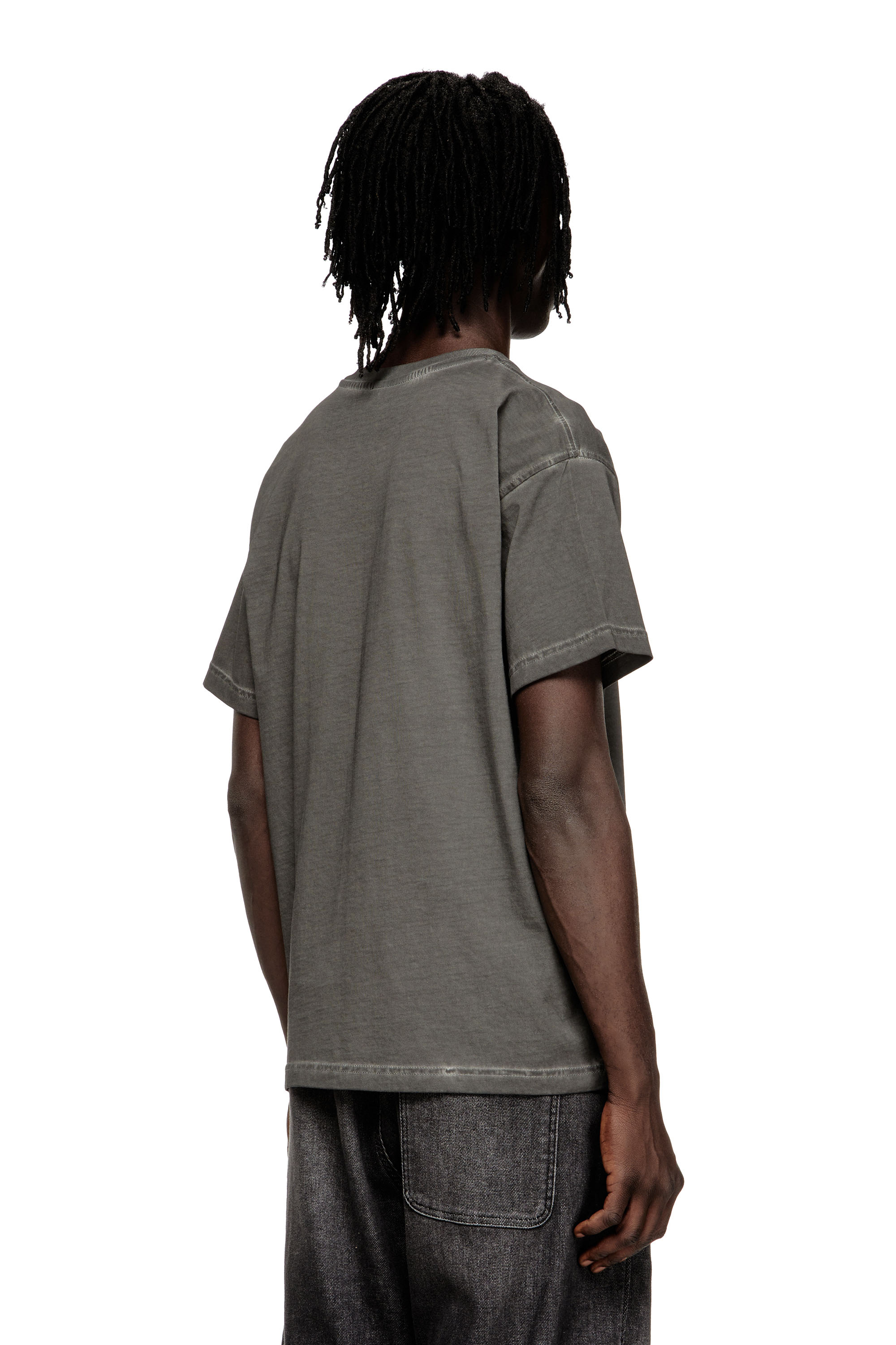 Diesel - T-NORM-T7, Herren T-Shirt aus Baumwolle mit Rundhalsausschnitt und Druck in Grau - 4