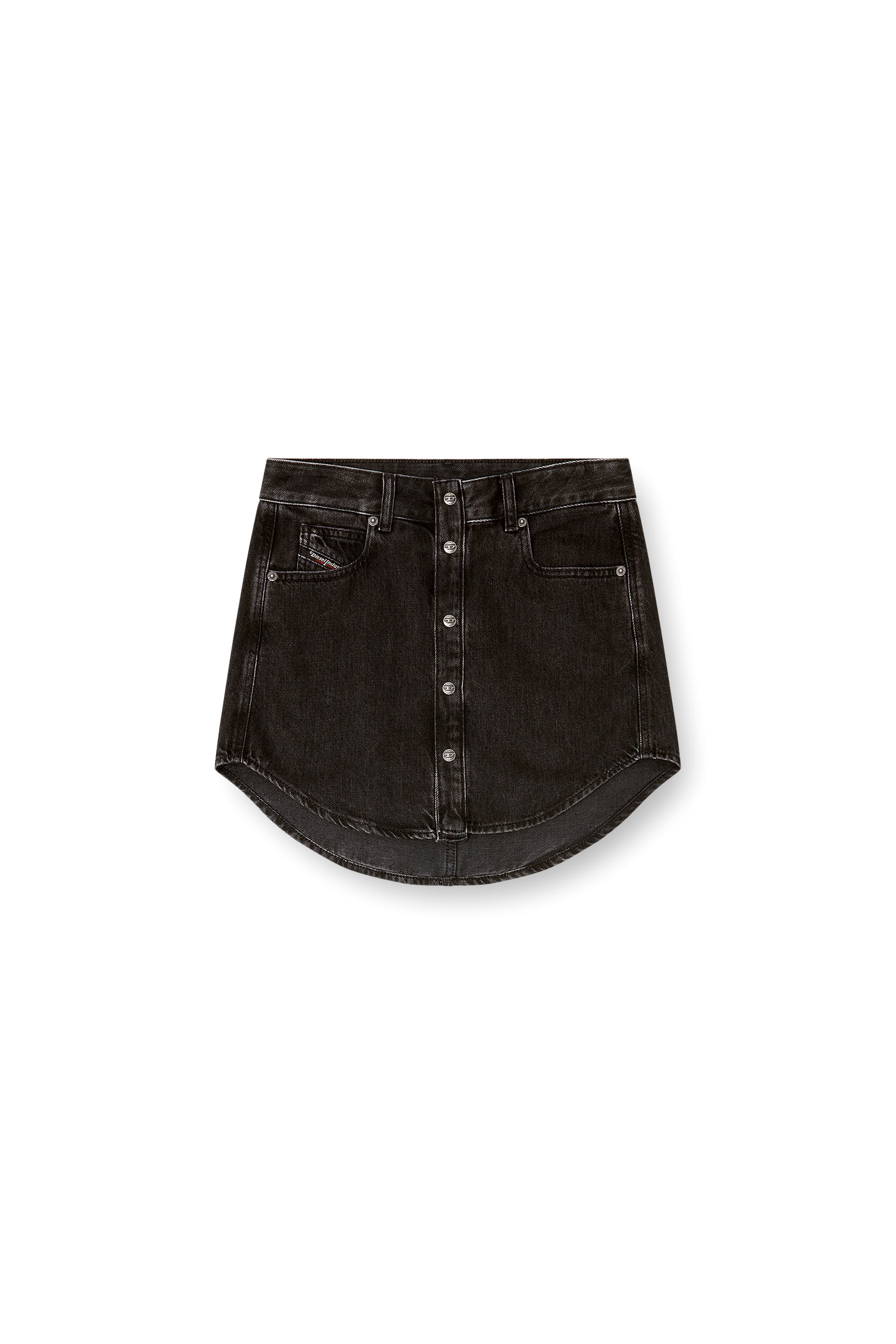 DE-ARD, Schwarz Diesel - DE-ARD, Damen Jeansrock mit Knöpfen. in Schwarz - 2