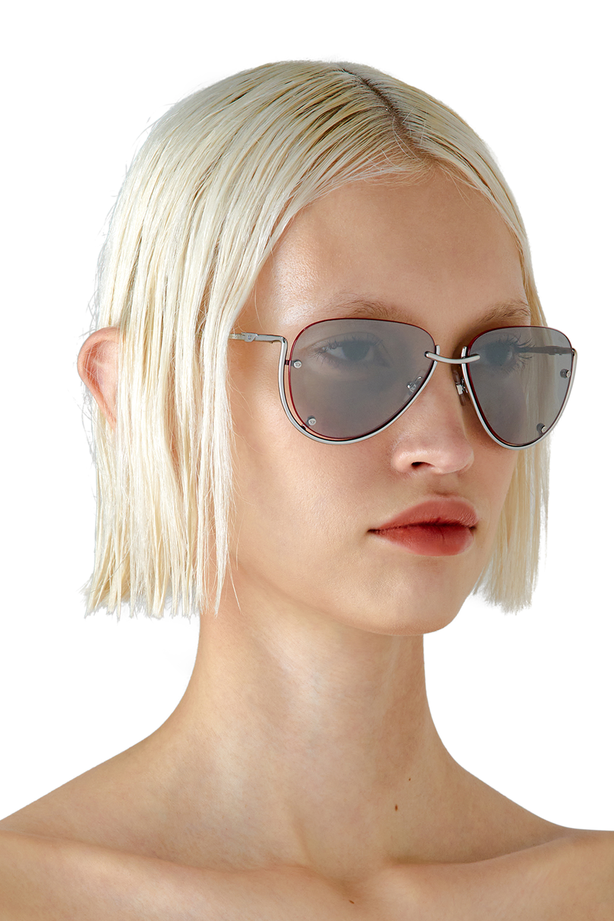 Diesel - 0DL1003, Unisex Brille in Pilotenform in Silber - 5
