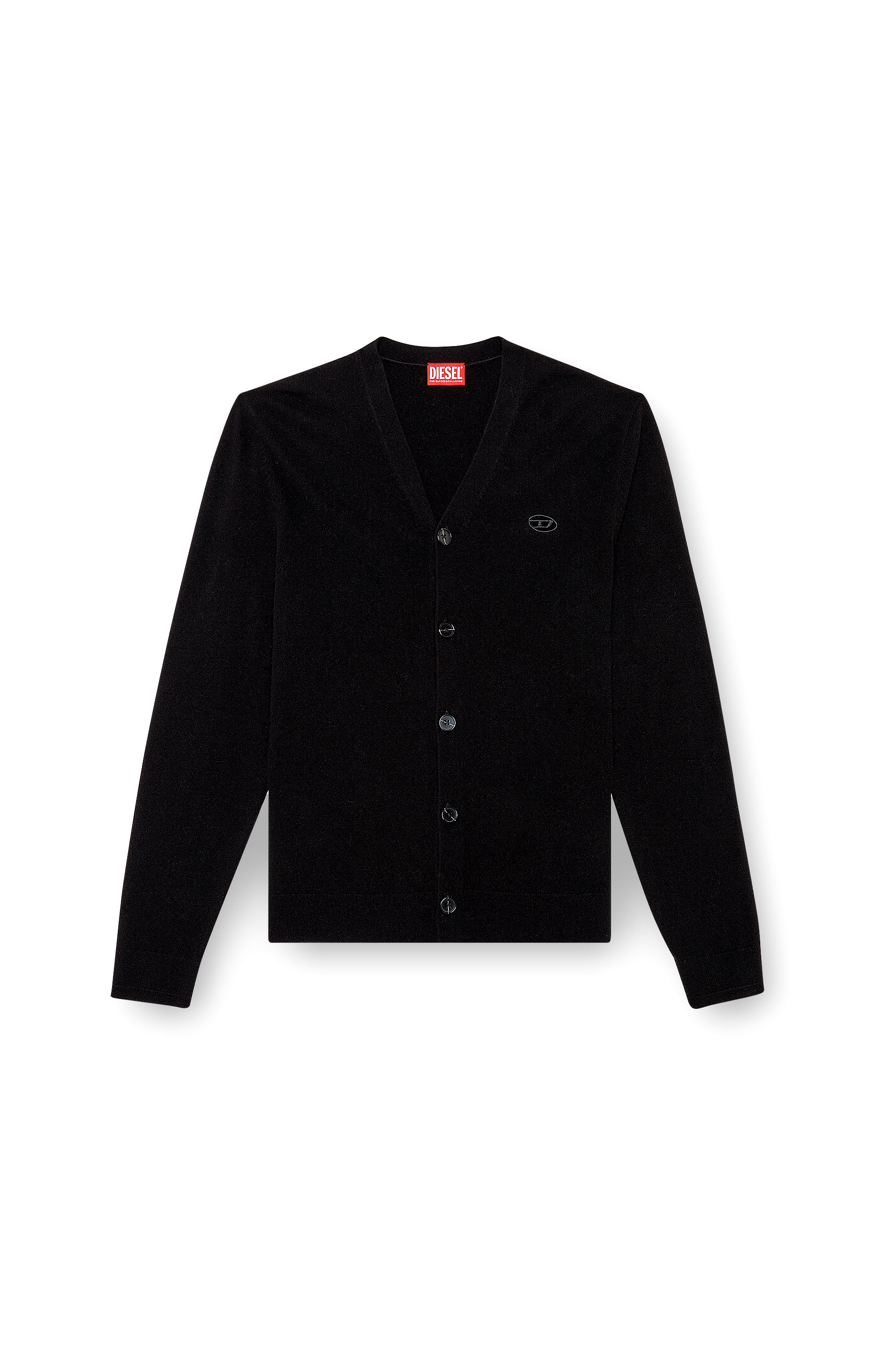 Diesel - K-ZANNIS, Herren Cardigan aus Wolle und Kaschmir in Schwarz - 3