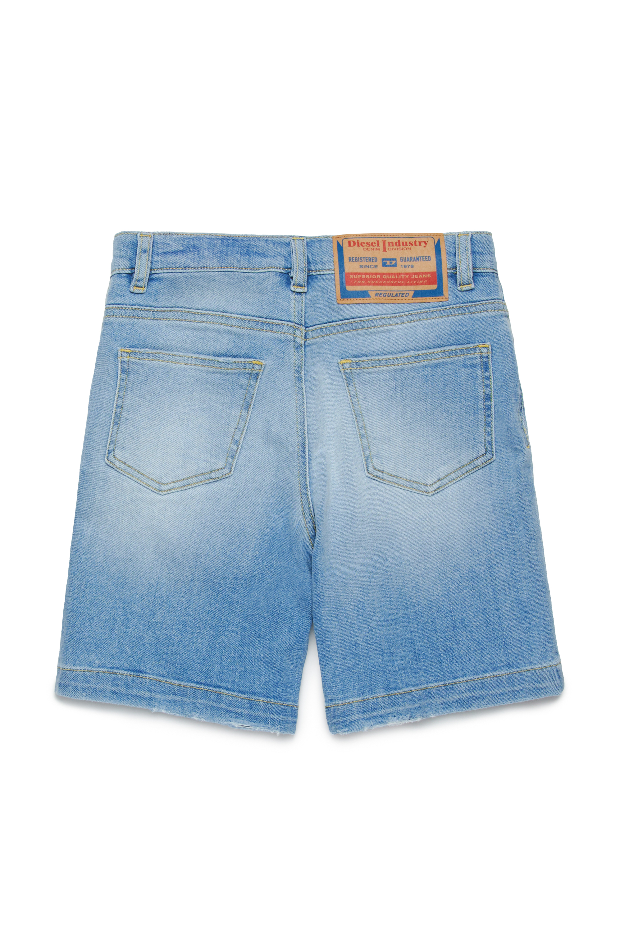 Diesel - D-MACS-SH-J, Herren Bermudashorts aus vielgetragenem Denim in Hellblau - 2