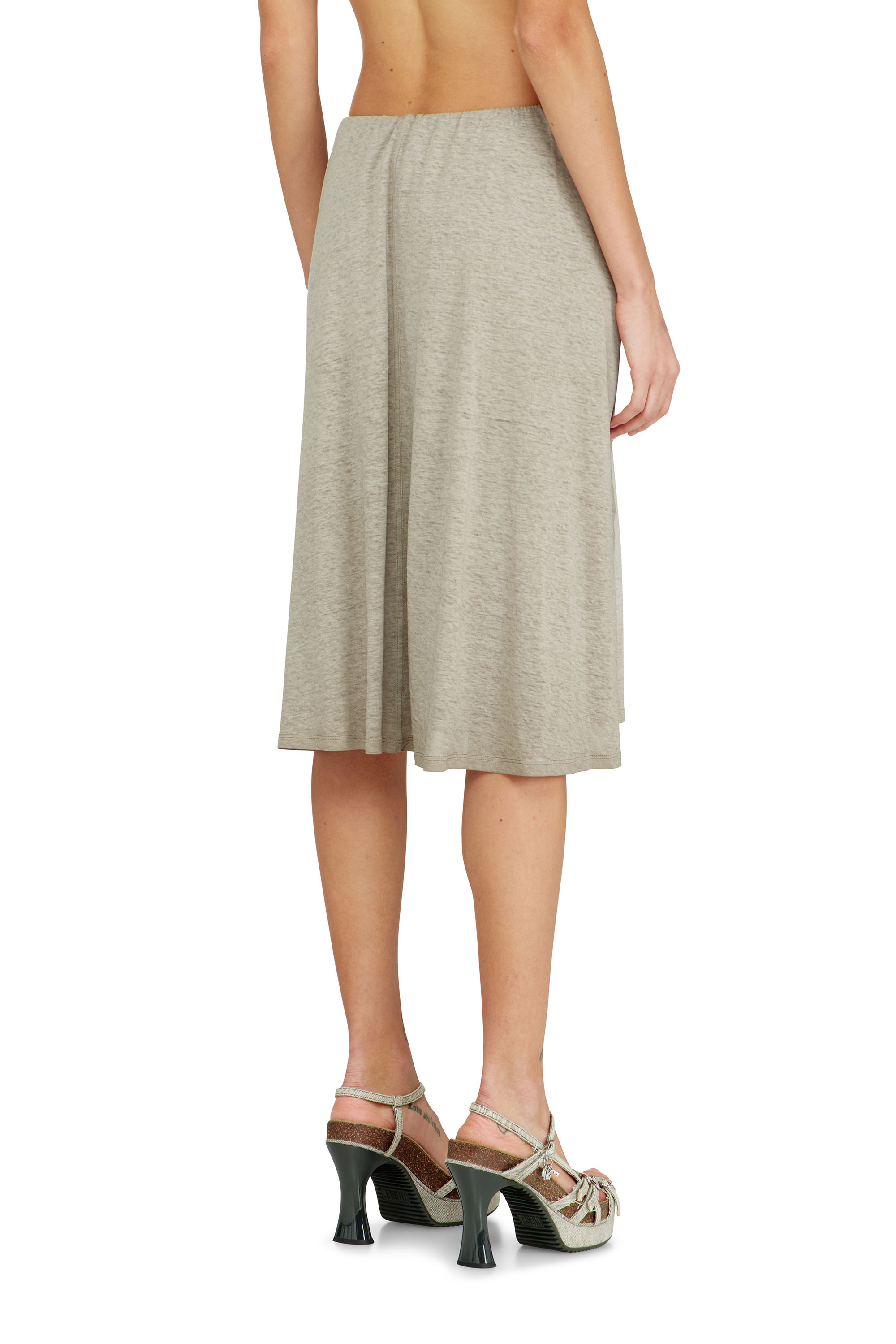 Diesel - P-RALYA, Damen Bermudashorts aus Hanf-Baumwoll-Mix mit Wickel-Detail in null - 3