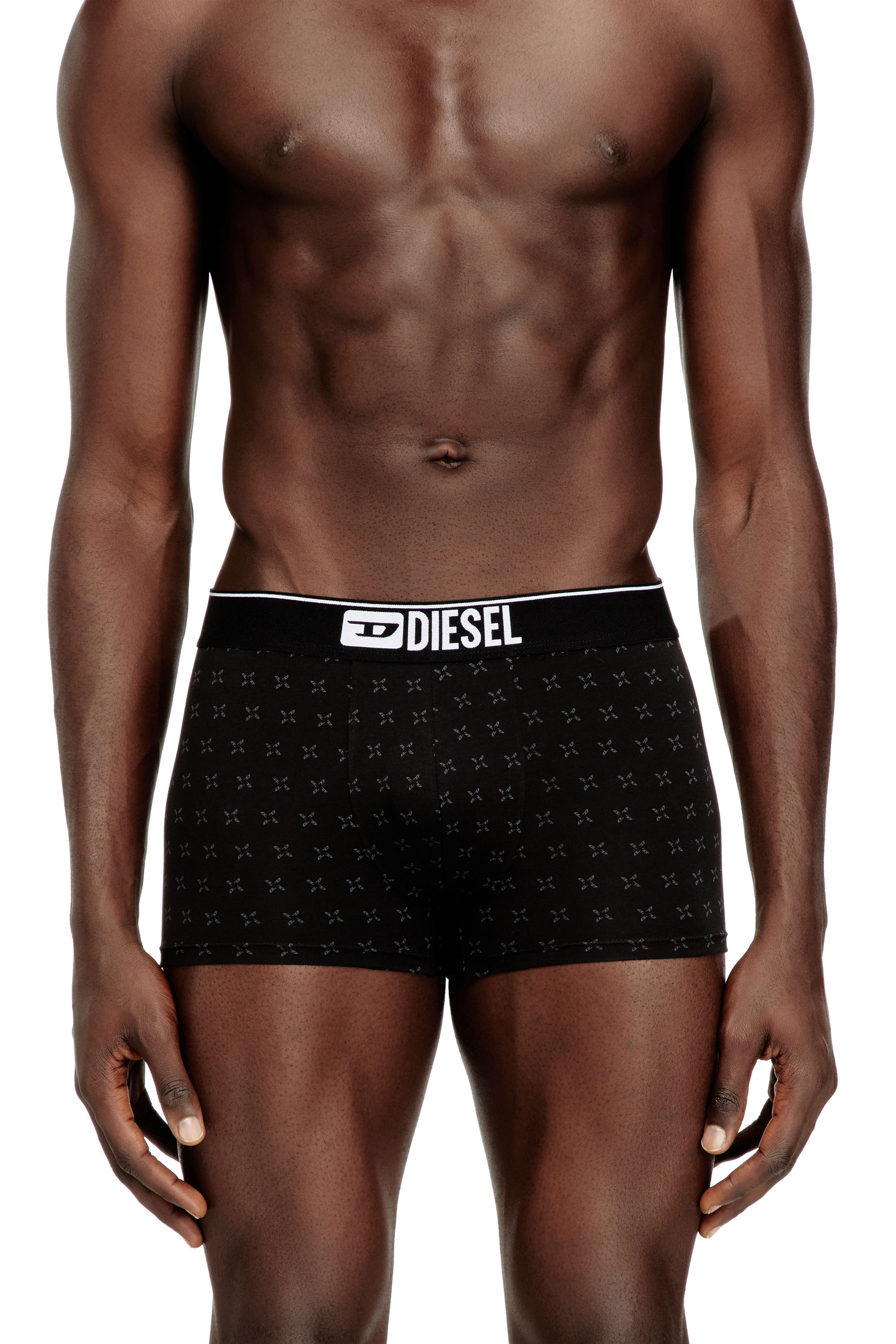 Diesel - DAMIEN-D-BOX-3PACK, Herren 3er-Pack Boxershorts aus Jacquard-Stretchbaumwolle in Schwarz - 2
