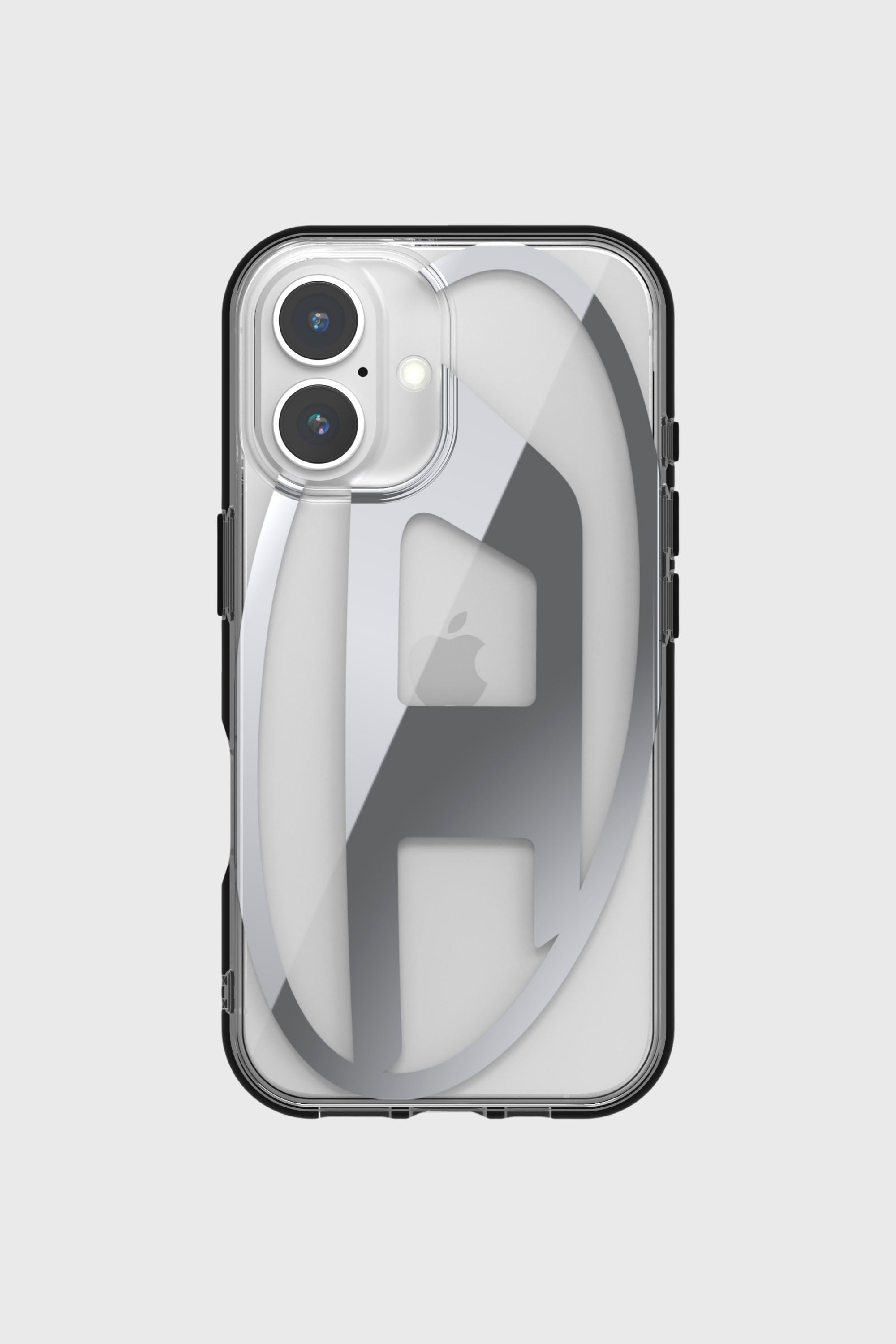 Diesel - 60139 AOP CASE, Unisex Oval D Mirror Case for iP 16 in Silber - 2