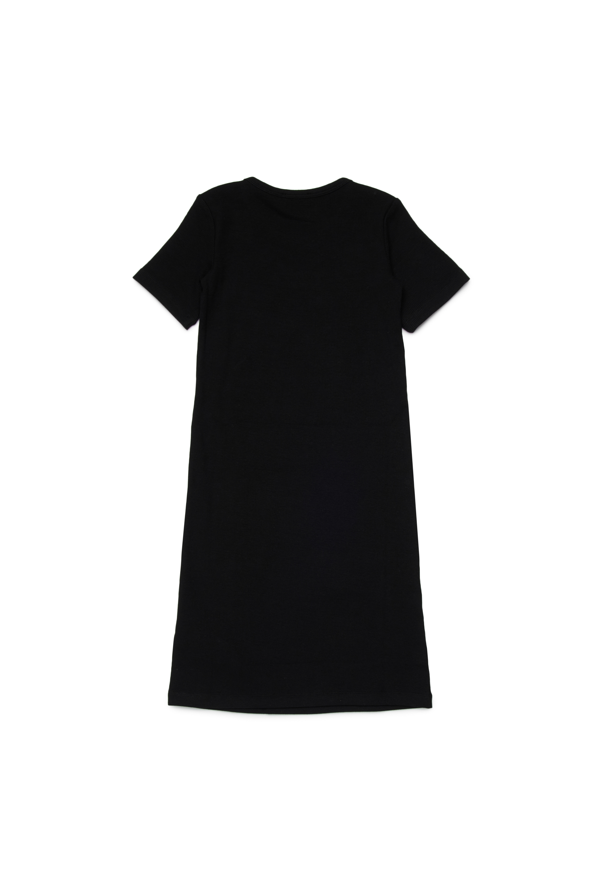 Diesel - DPACI, Woman's Midi cotton dress with short sleeves in Black - 2