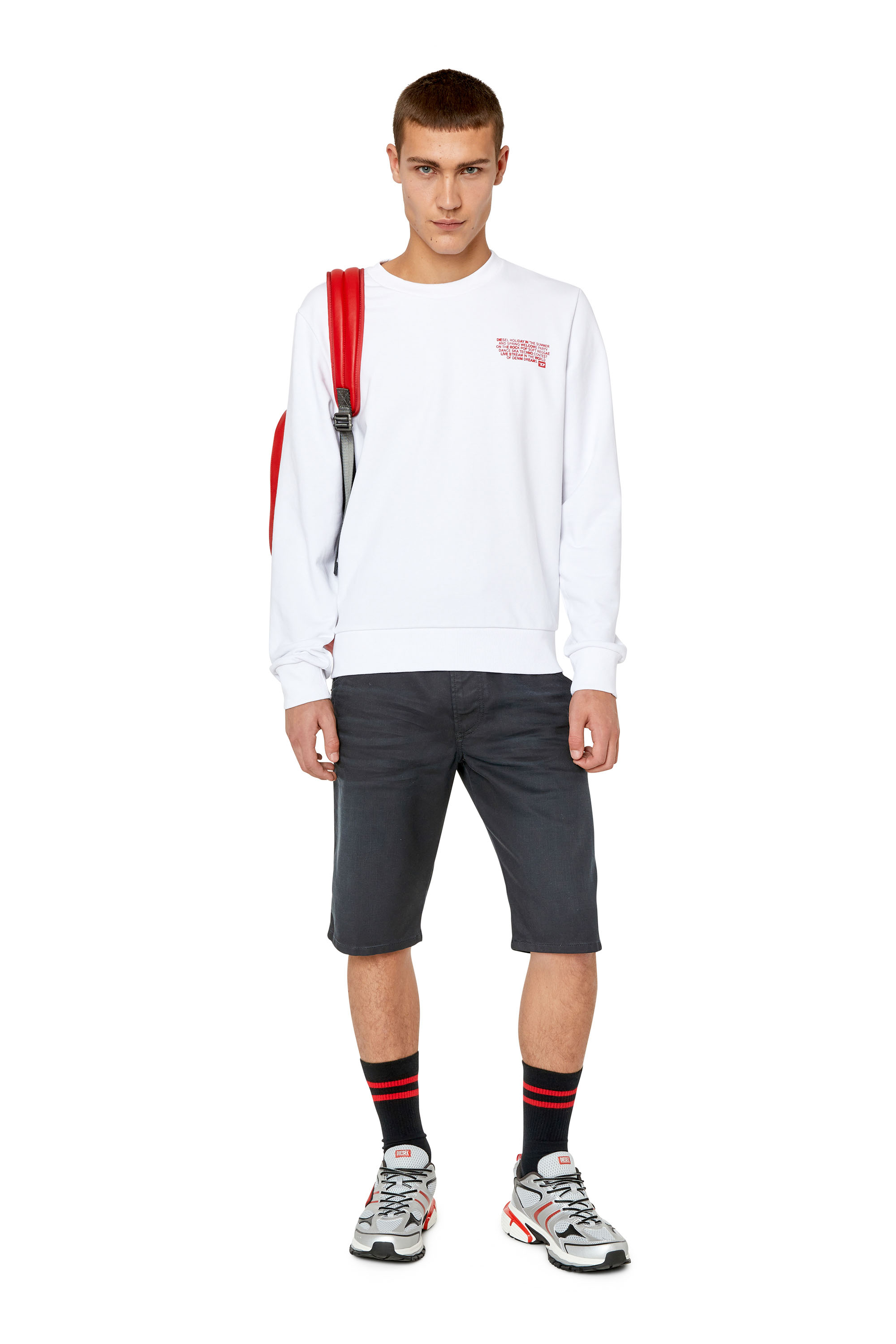 Diesel - D-KROOSHORT-Z JOGGJEANS, Schwarz/Dunkelgrau - Image 2