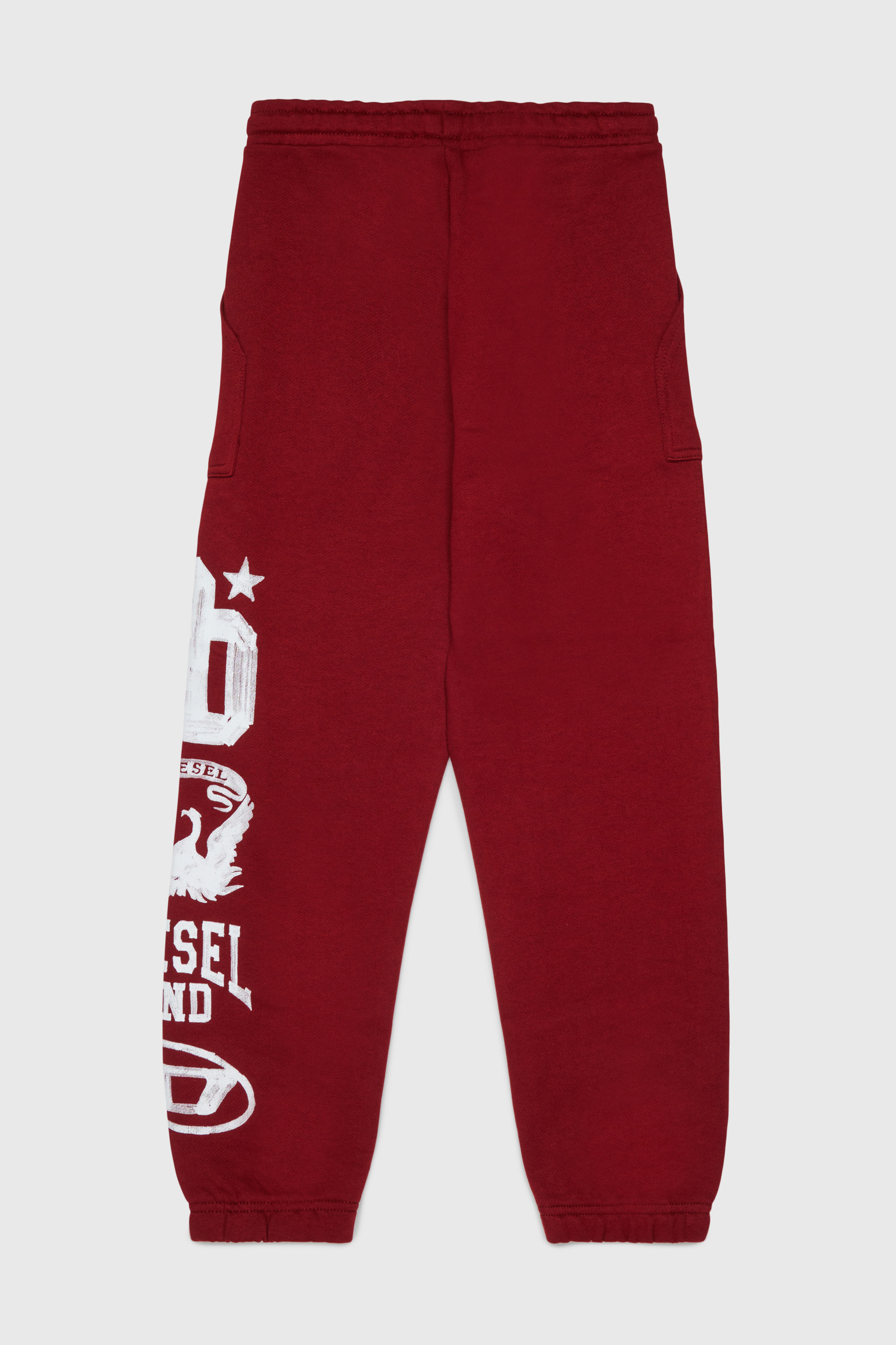 Diesel - PBUNDY, Man's Sweatpants with collegiate-style logos in Red - 2
