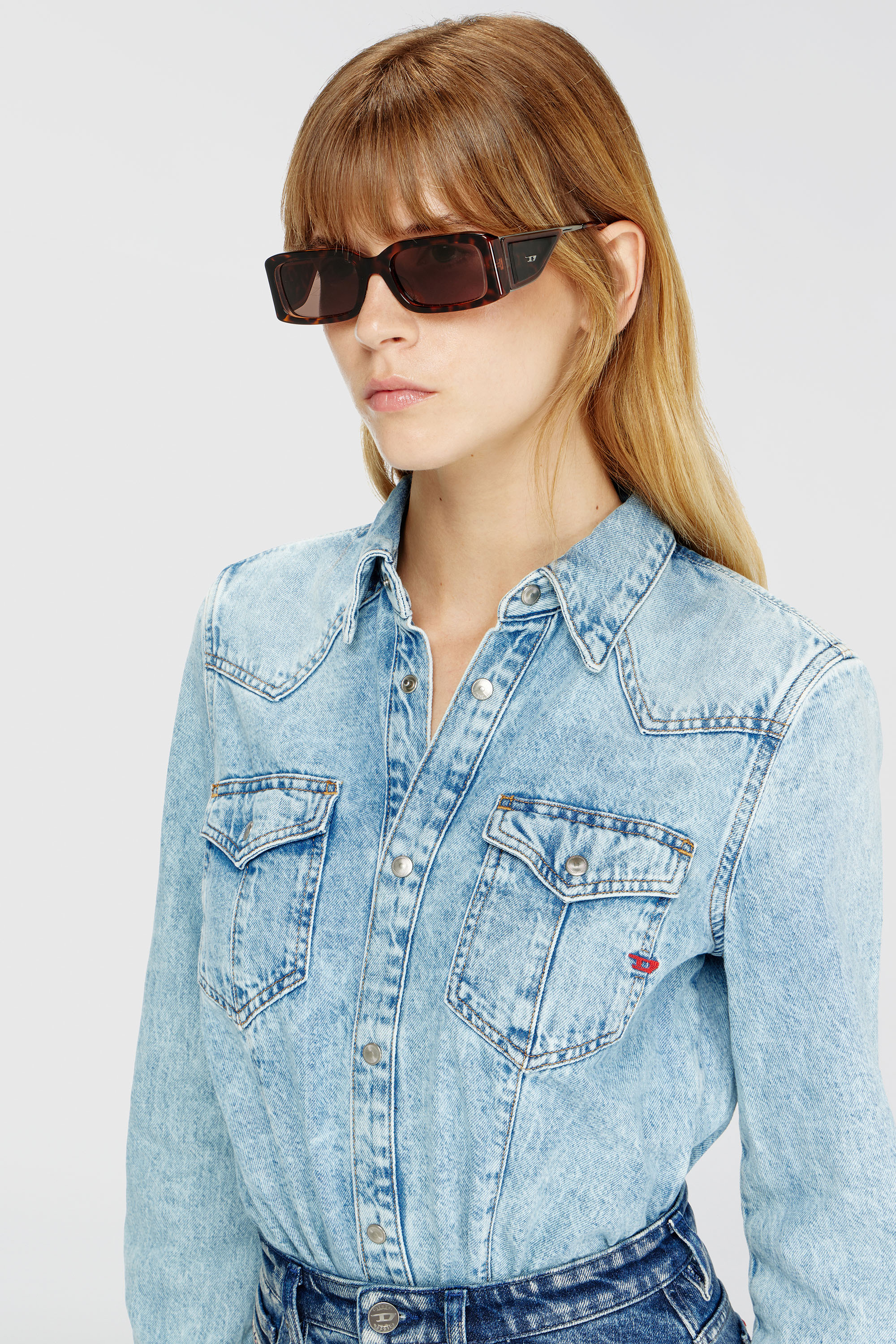 Diesel - 0DL2017U, Unisex Rechteckige Sonnenbrille in Braun - 4