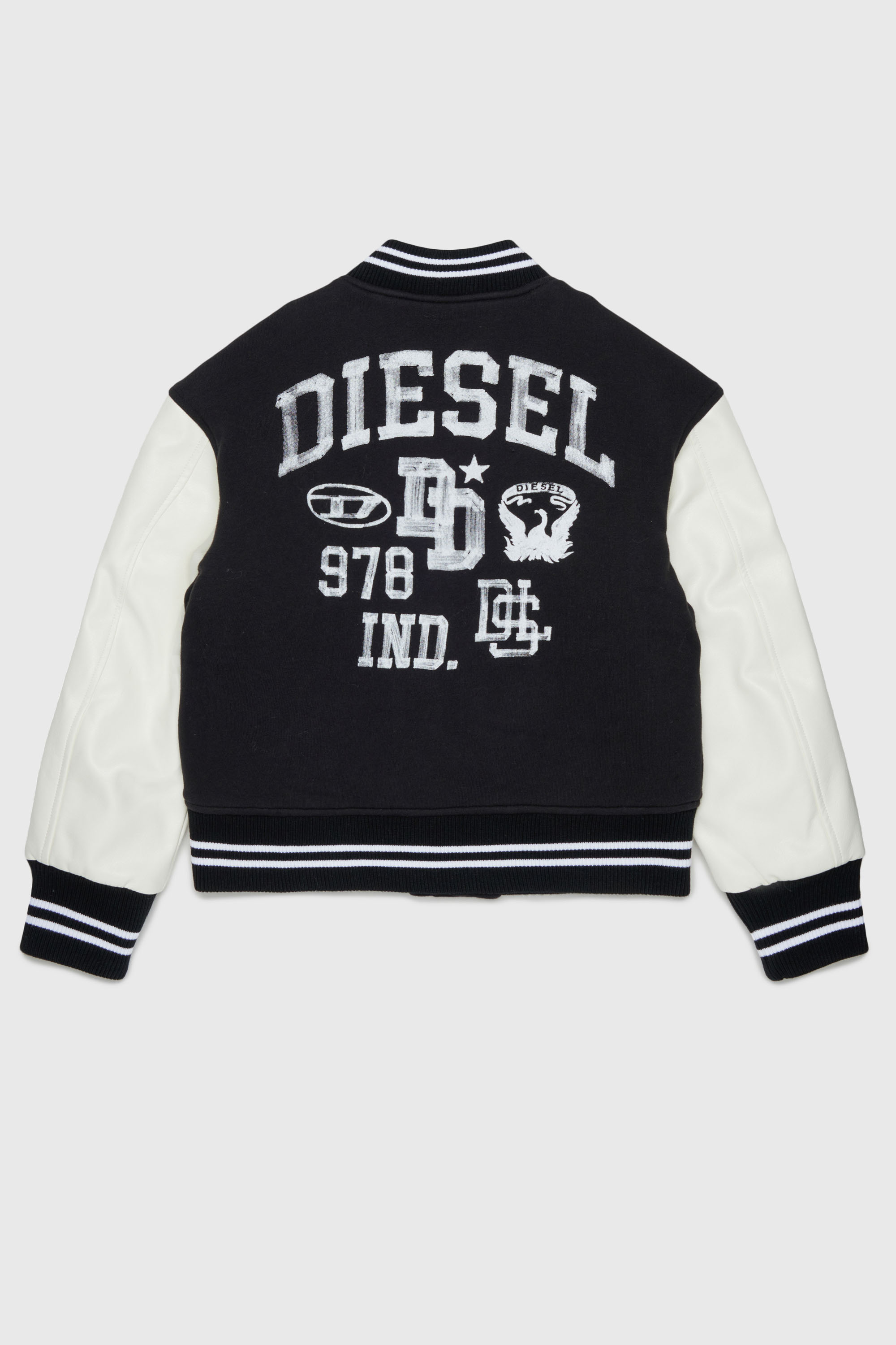 Diesel - JBAND, Herren Colour-block Varsity-Jacke in Schwarz - 2