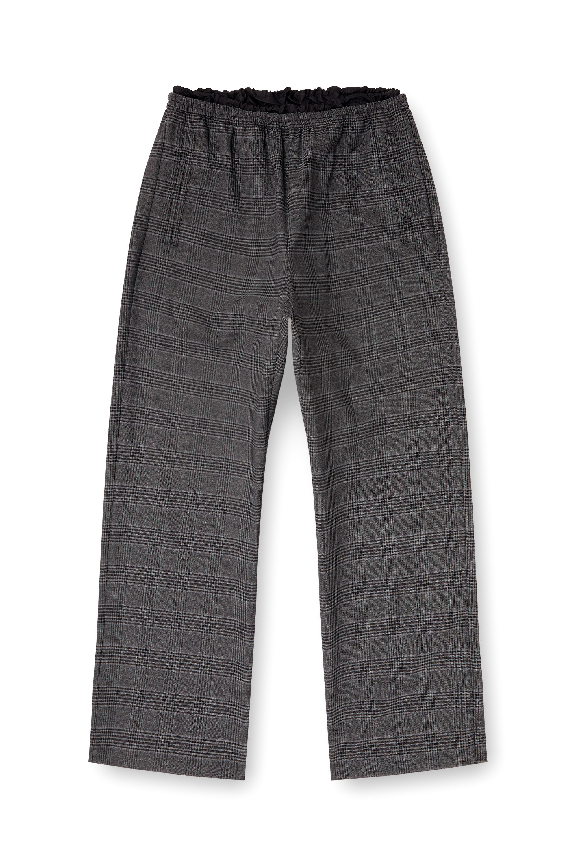 P-TILSON, Black/Grey Diesel - P-TILSON, Man's Wool pants with a drawstring waist in Black/Grey - 2