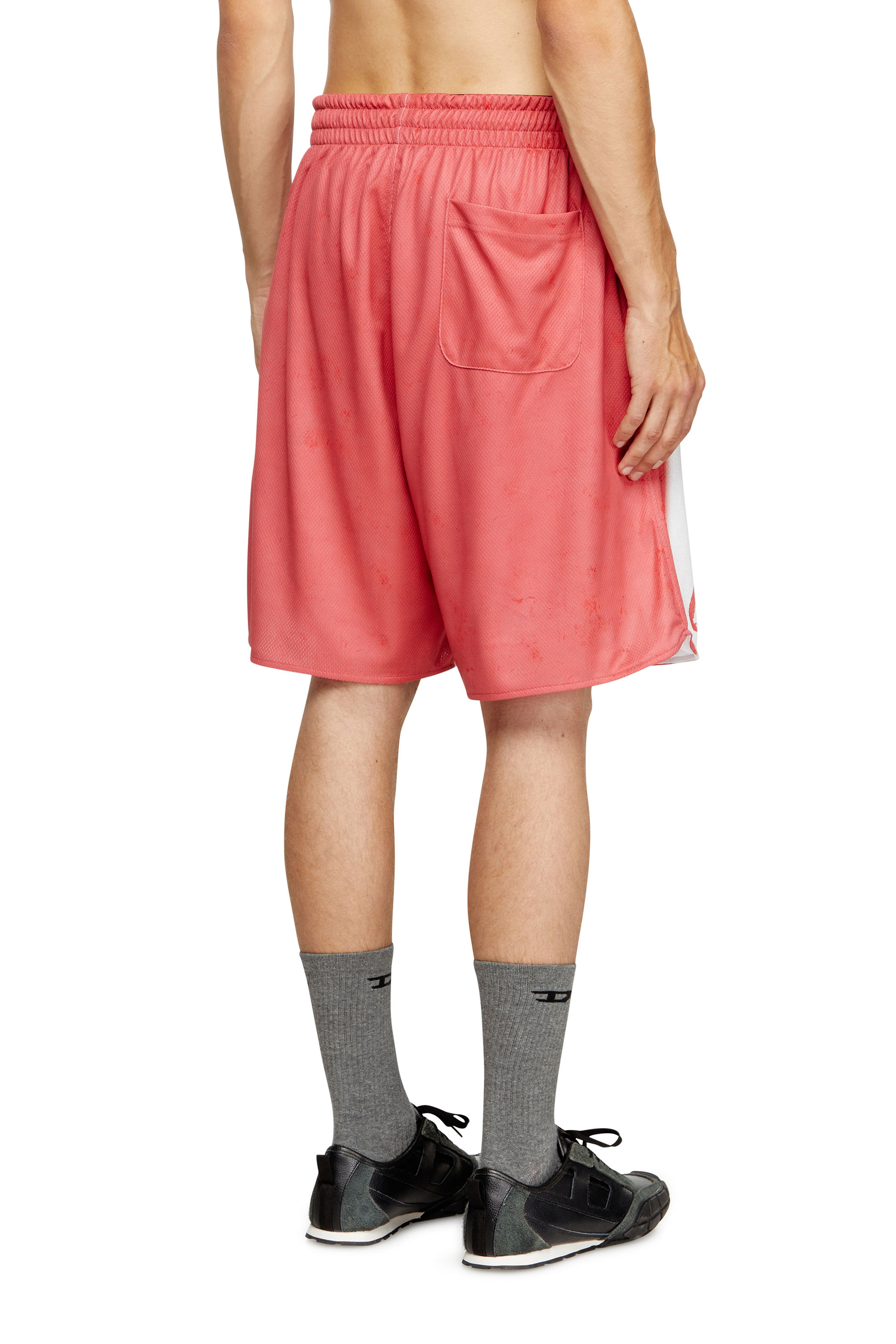 Diesel - P-KURT, Herren Gestreifte Shorts mit Foto-Patches in null - 4