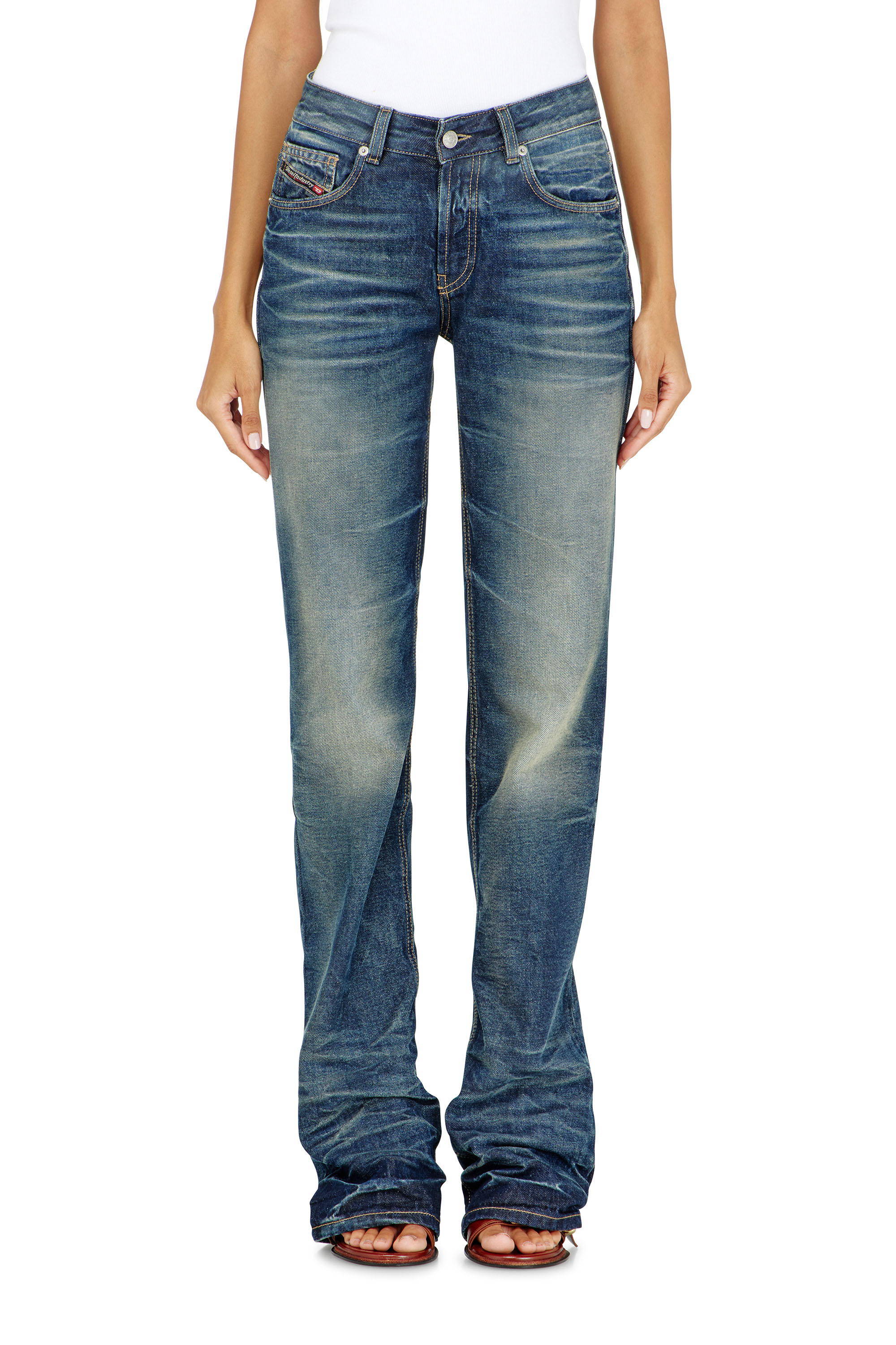 Diesel - Damen Regular Jeans D-Heel 0DBFC, Mittelblau - 4