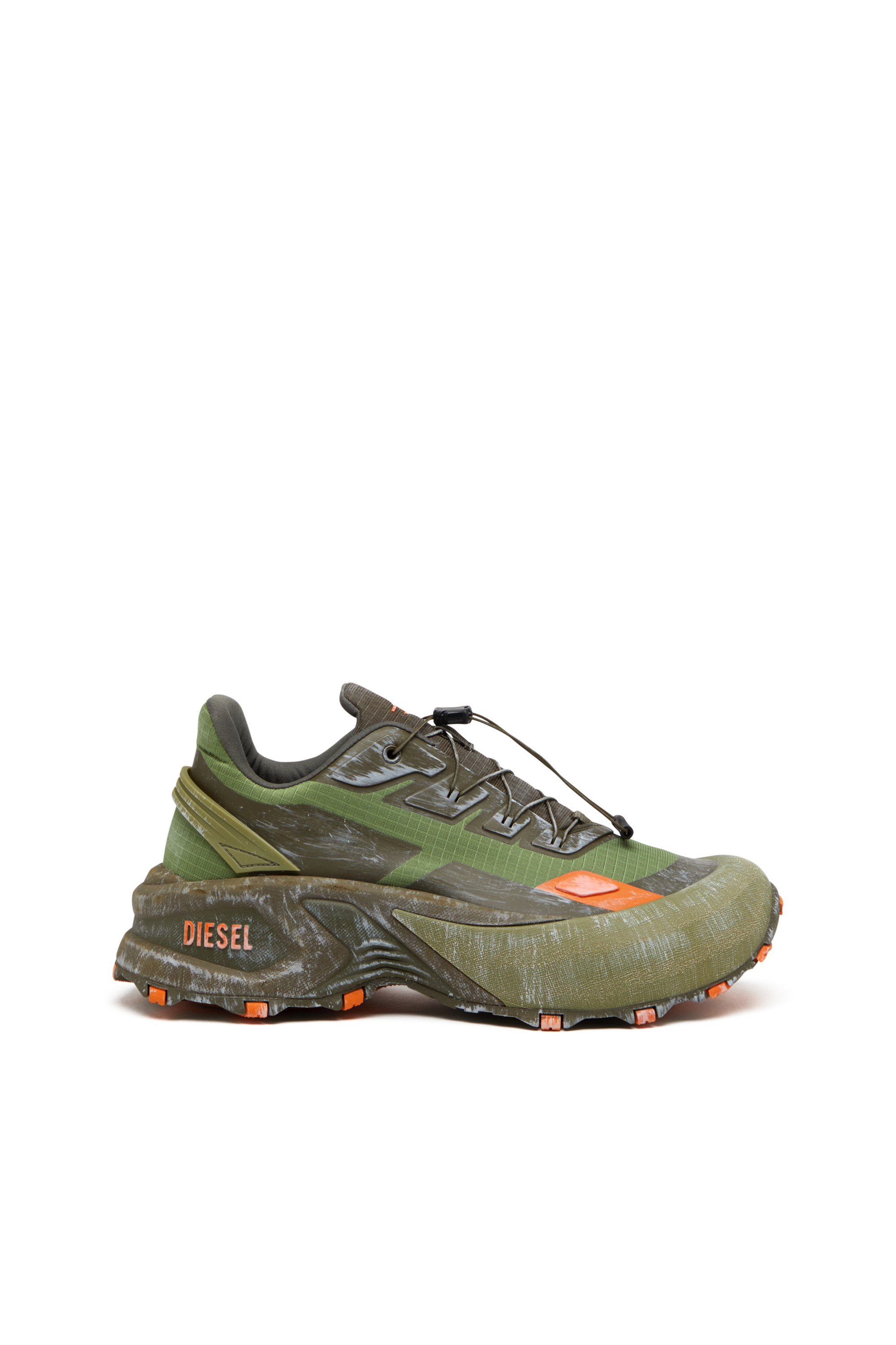 Diesel - D-CAGE RUNNER, Herren Cage-Sneakers in Grün/Orange - 1