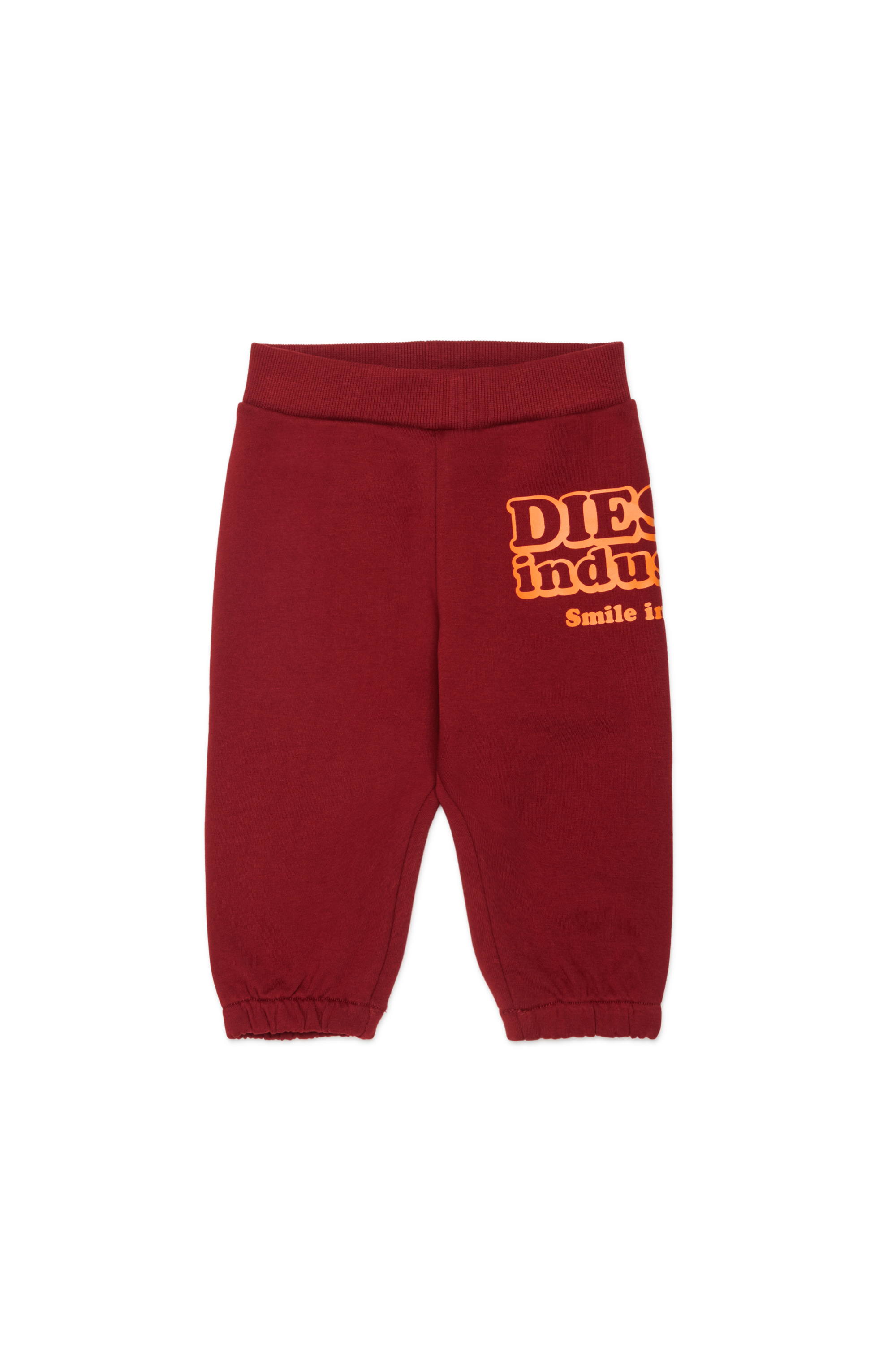 Diesel - PLODIMIB, Man's Cotton sweatpants with Diesel Industry print in Red - 1