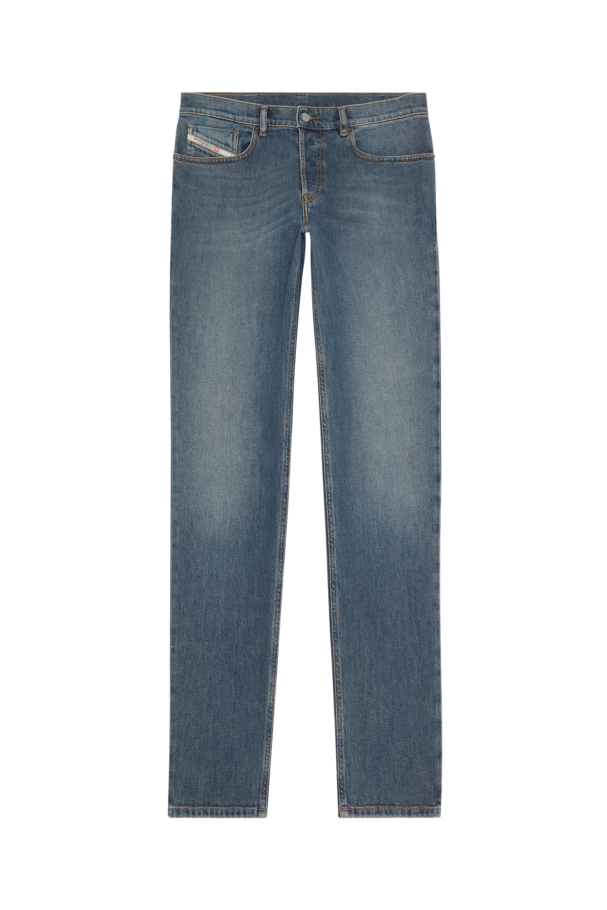 Diesel - 2023 D-Finitive 09F74 Tapered Jeans, Mittelblau - Image 5