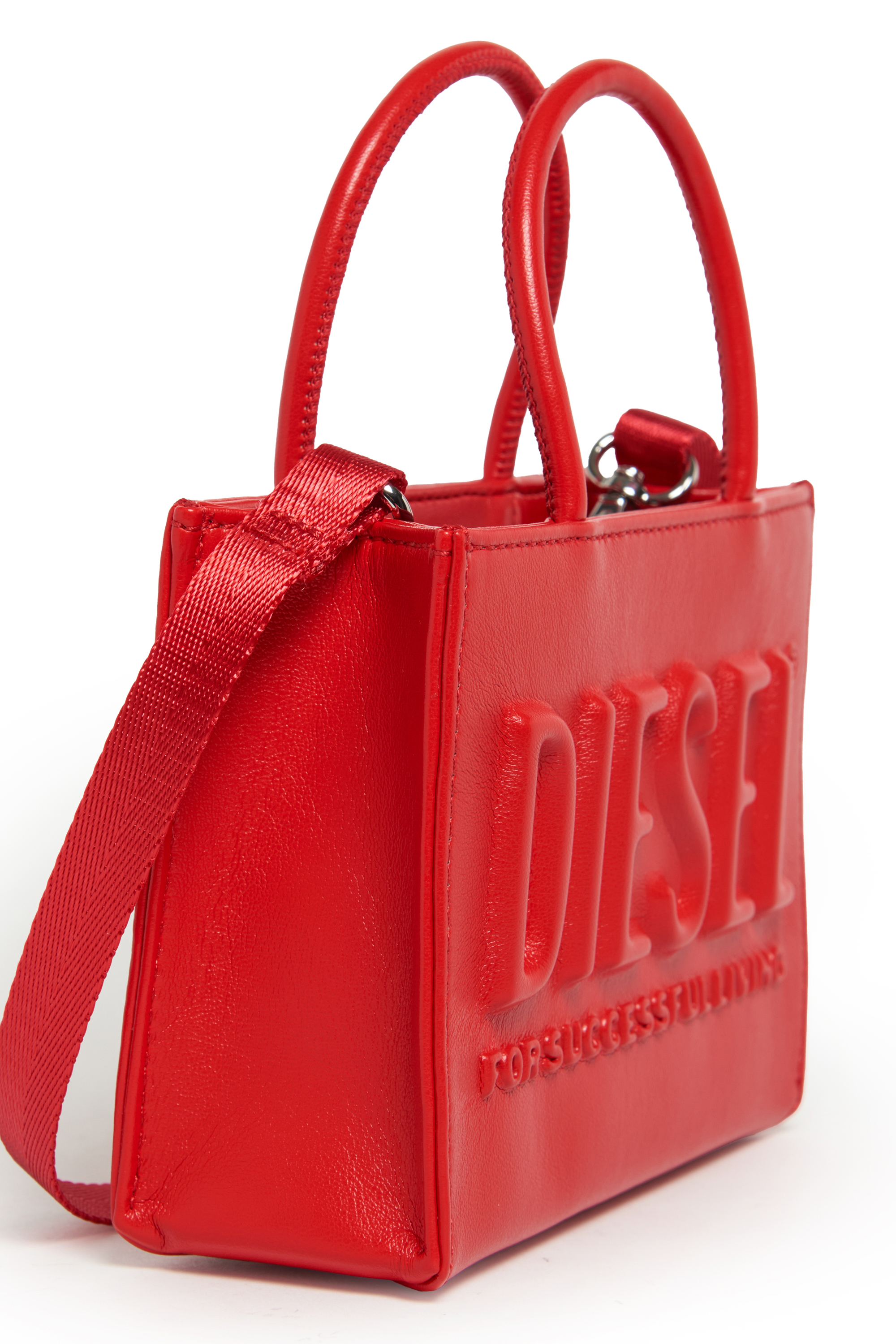 Diesel - DSL 3D MINI BAG, Damen Dsl 3D - Tasche mit Griffen in Rot - 3
