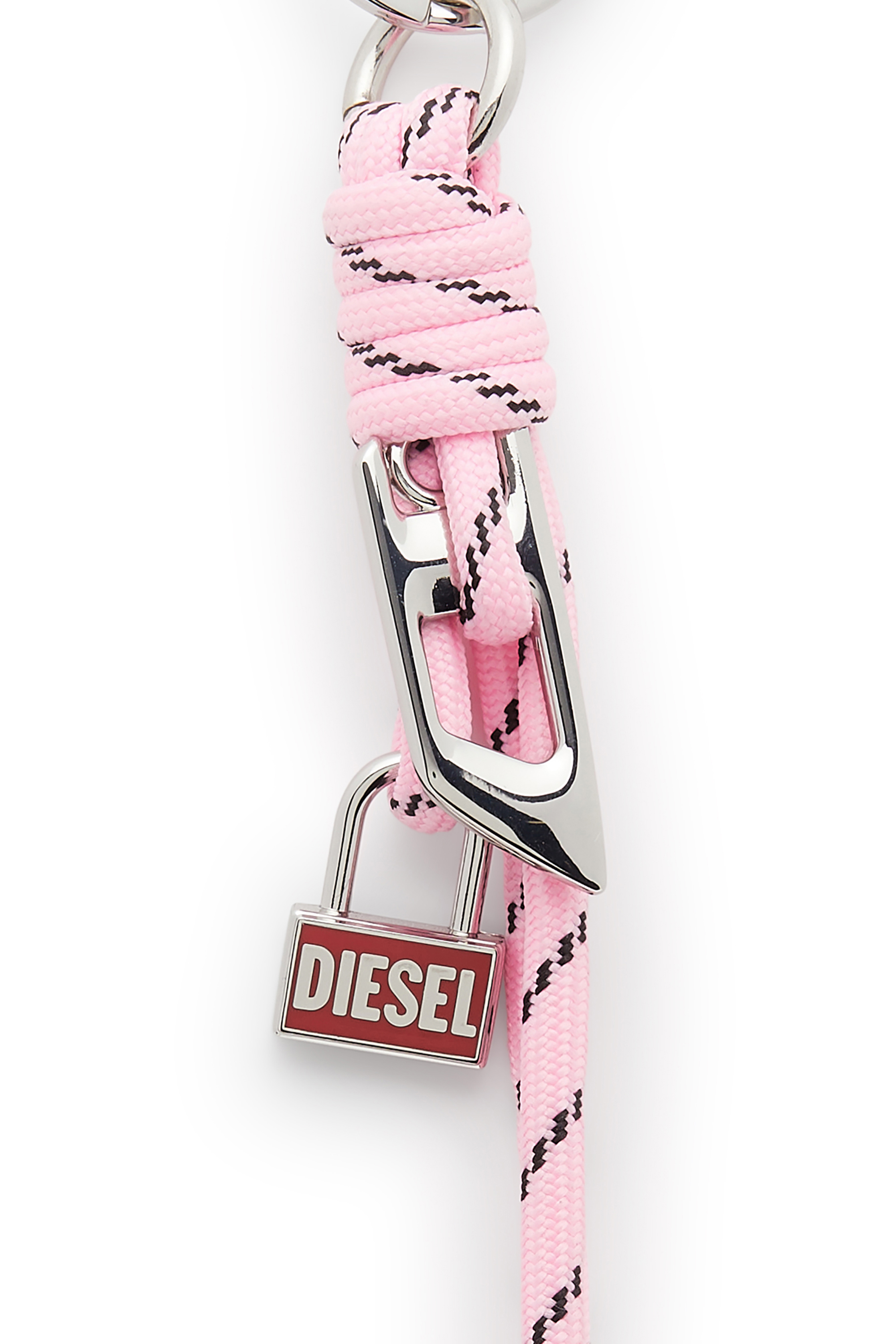 Diesel - ROPE II, Unisex Metall- und Seilanh&auml;nger mit Diesel-Anh&auml;nger in Rosa - 3