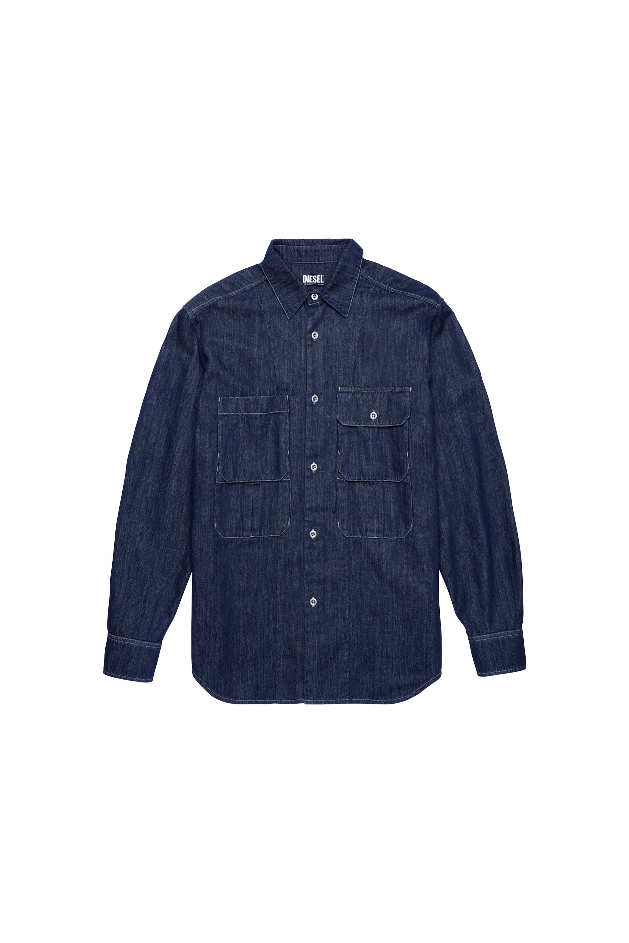 D-WORKY-SP, Blau - Denimhemden