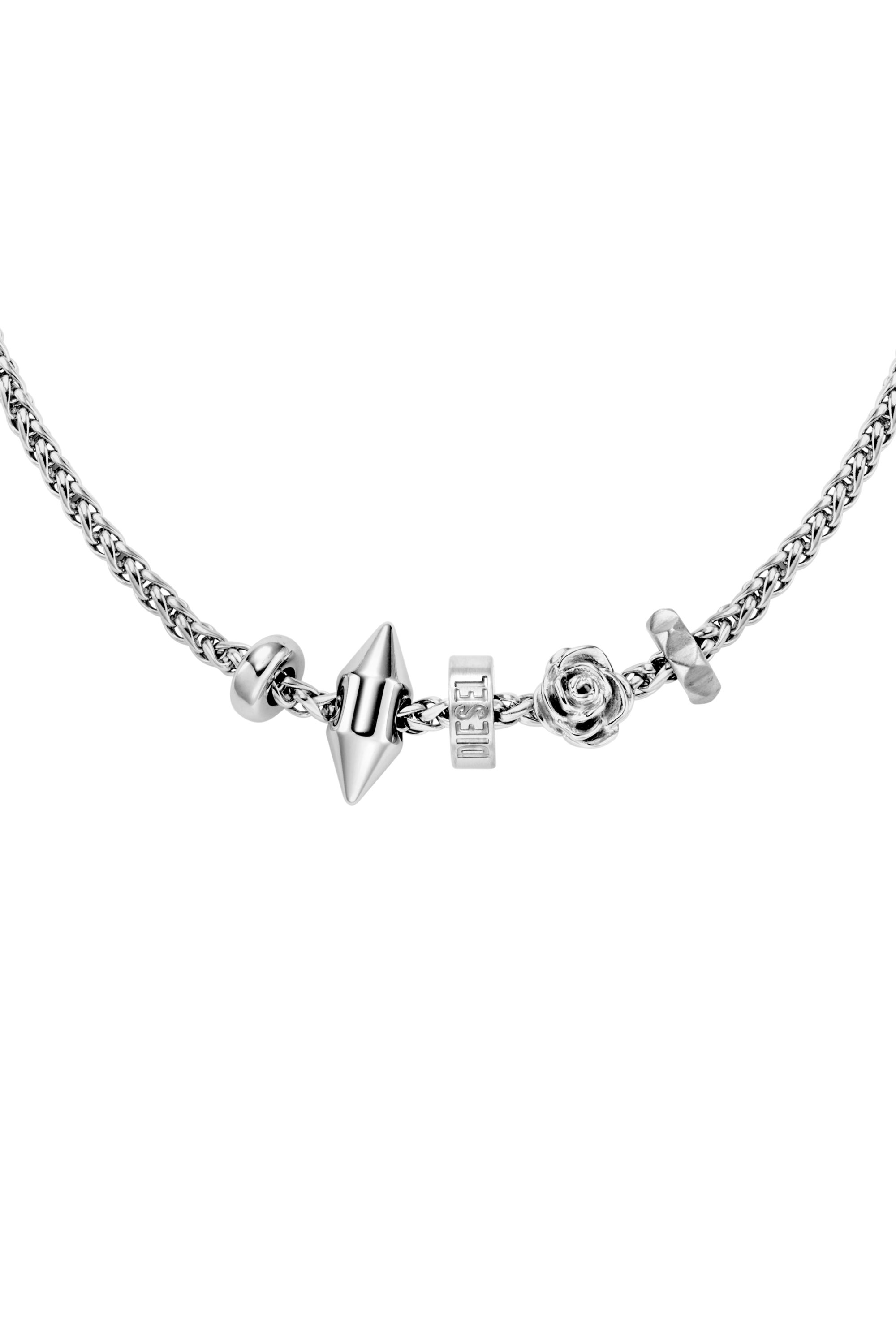 Diesel - DX1623040 JEWELLERY, Unisex Halskette mit Anhänger aus Edelstahl in Silber - 2