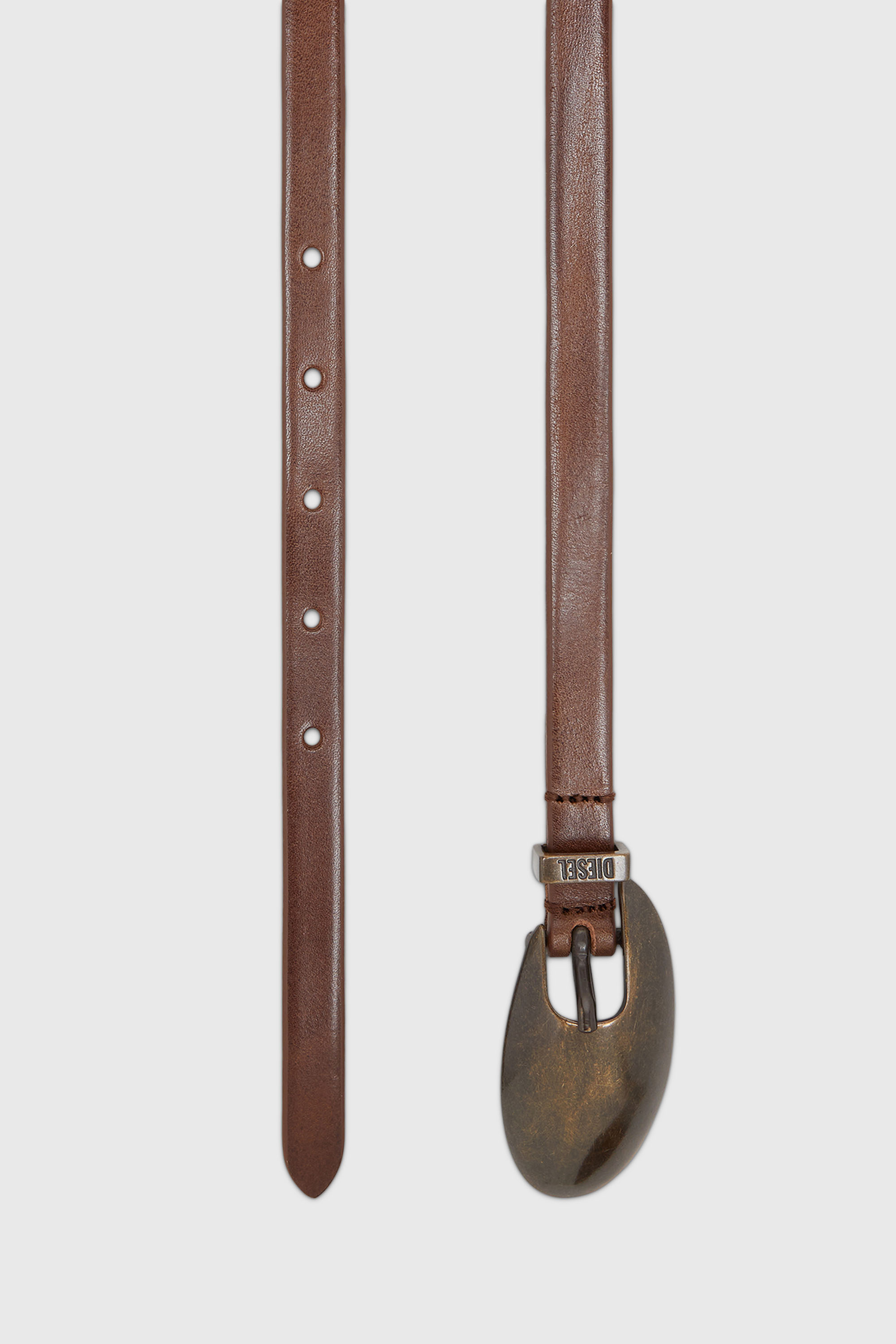 Diesel - B-ROP 15, Damen 1,5 cm schmaler G&uuml;rtel aus Leder in Braun - 2