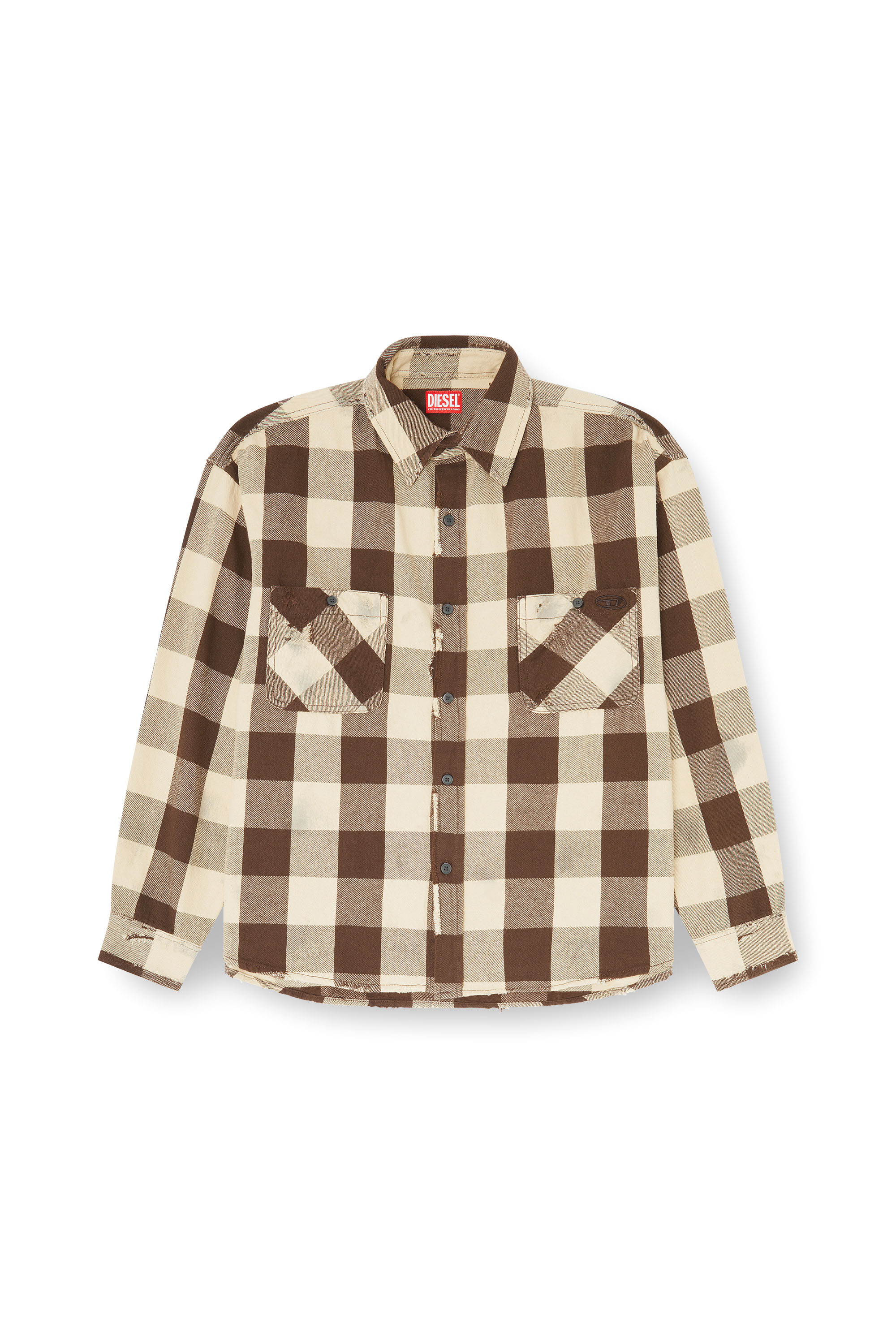 Diesel - S-DRUM, Herren Karohemd mit distressed-Effekt in null - 3