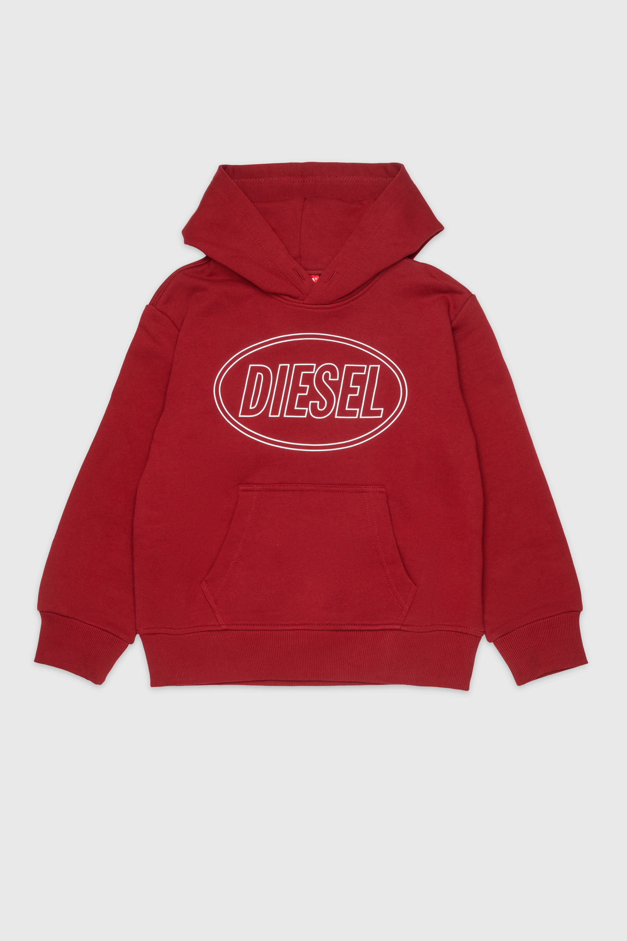Diesel - SCIRCLEHOOD OVER, Herren Hoodie mit Diesel-Logoprint in Rot - 1