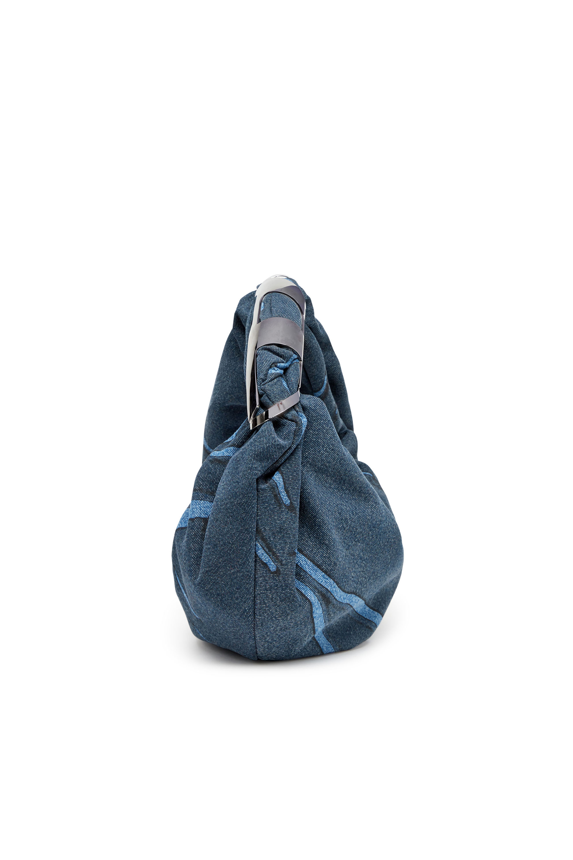 Diesel - DNM TAKE OVER GRAB-D HOBO S, Woman Grab-D Hobo M - Hobo bag in denim in Blue - Image 3