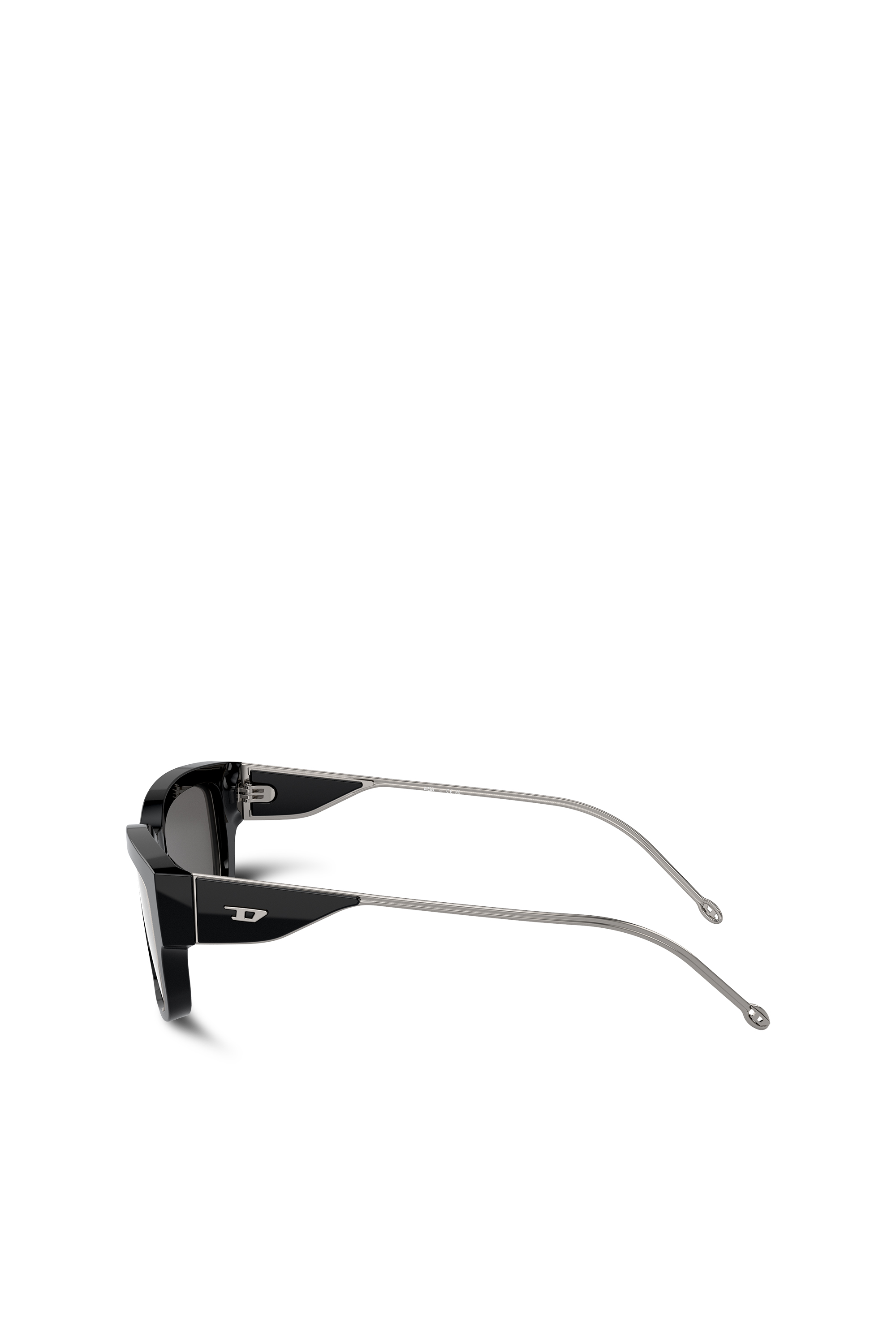 Diesel - 0DL2002 SIZE 56, Unisex Rechteckiges Modell Brille in Schwarz/Flash mirror - 2