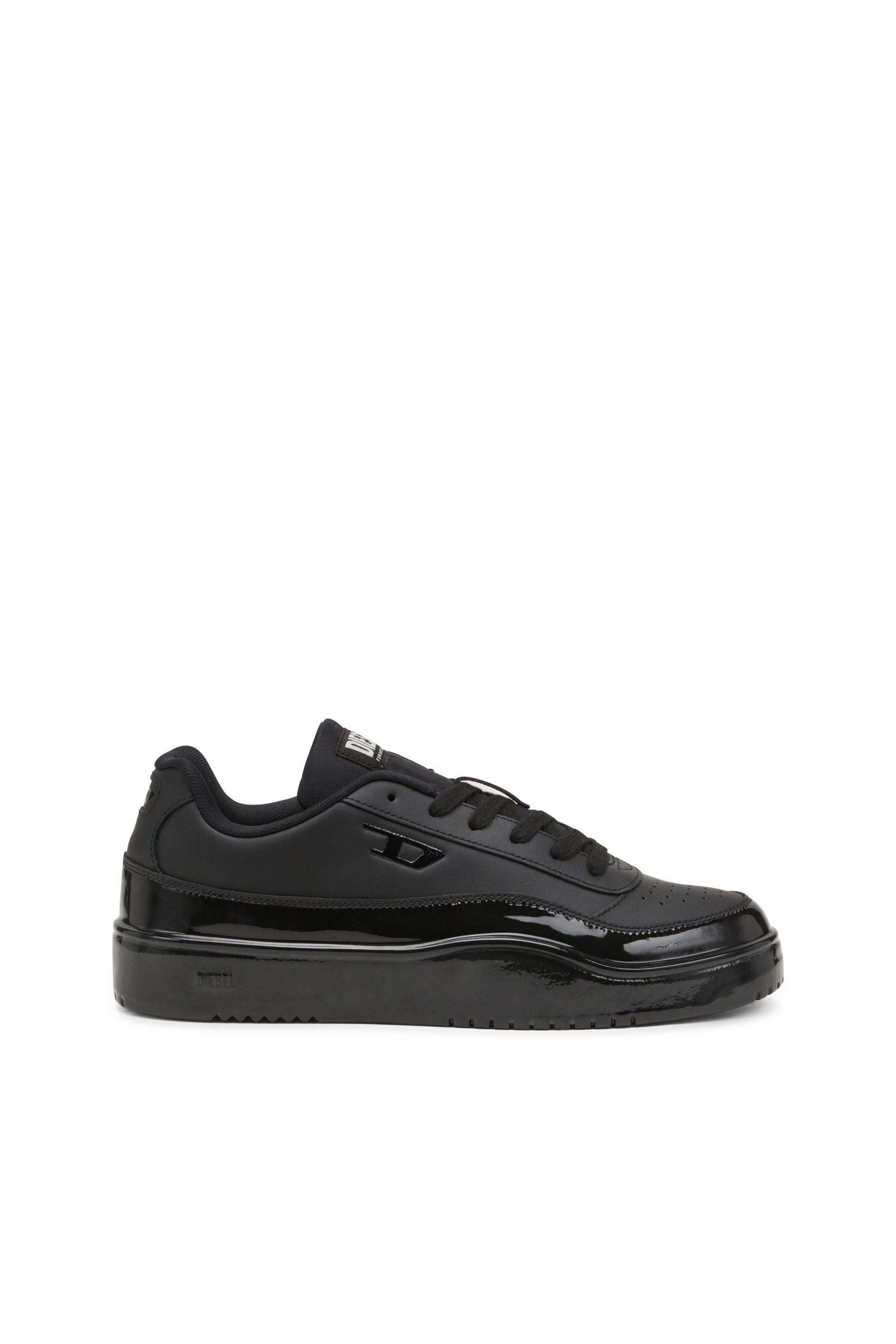 Diesel - S-TRACKER-D LOW, Herren S-Tracker-D-Sneakers aus silikonbeschichtetem Leder in Schwarz - 1