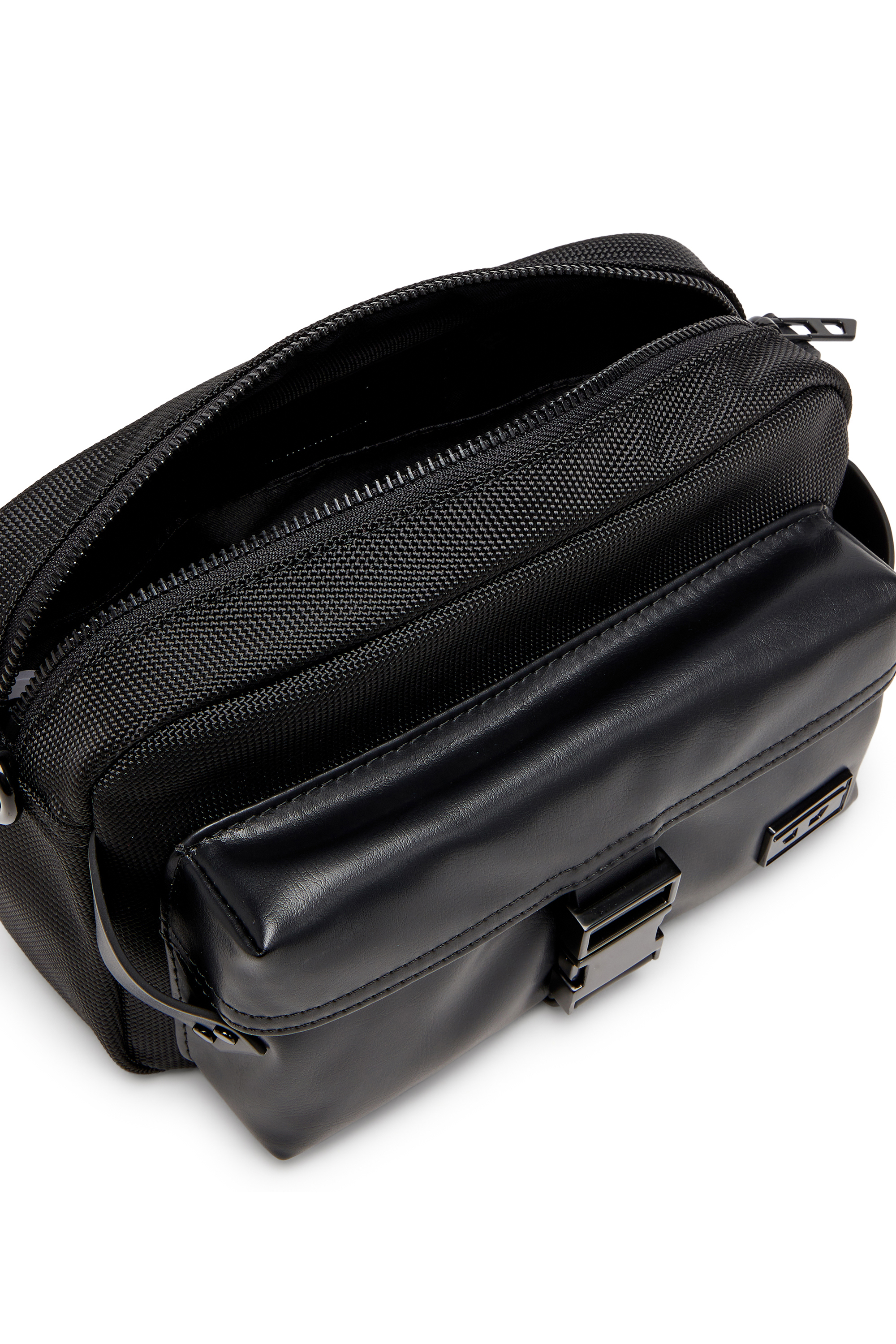 Diesel - MULTI-PKTS CAMERA BAG X, Unisex Multi-Pkts - Crossbody-Tasche aus Nylon mit Klappentasche in Schwarz - 3