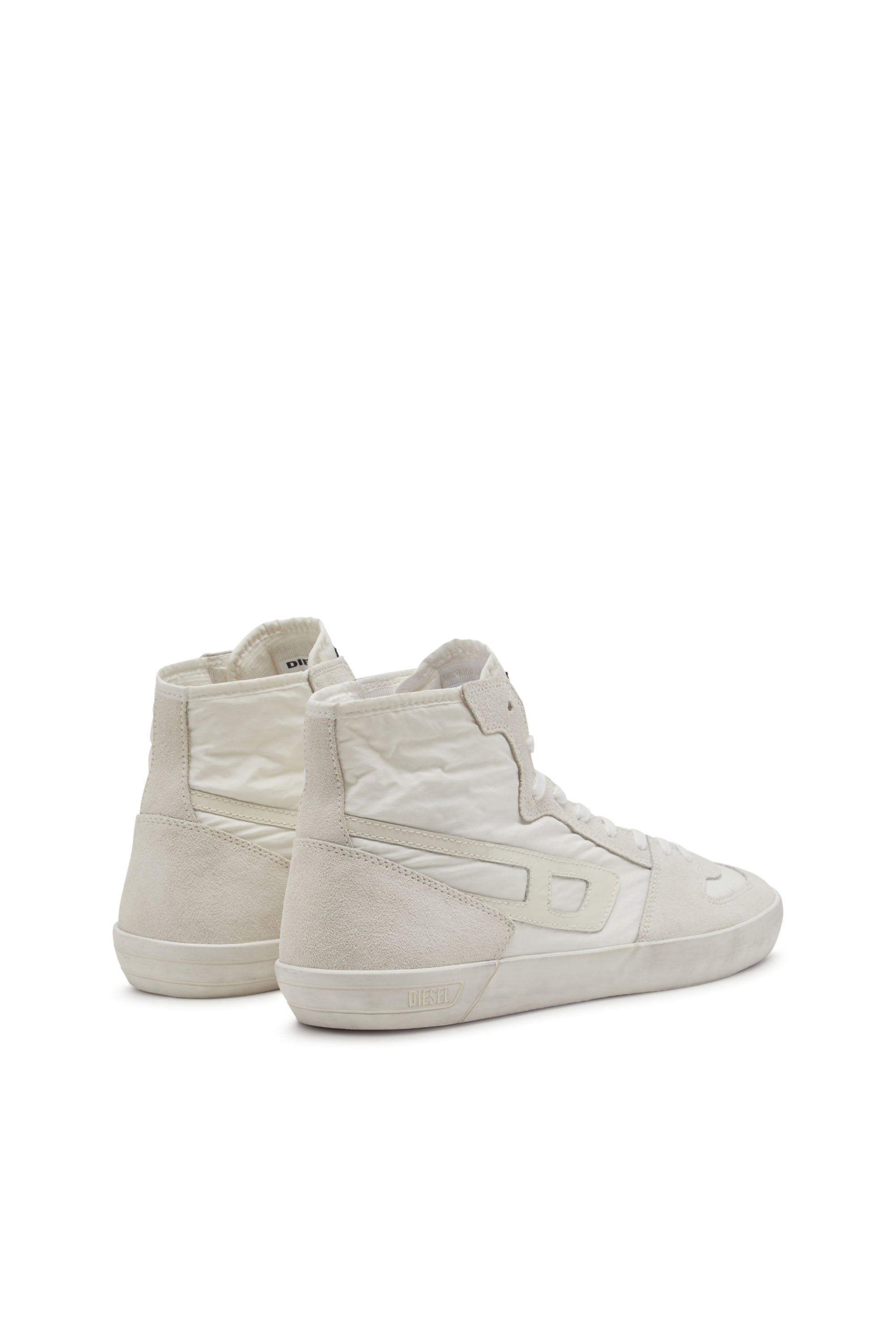 Diesel - S-LEROJI D-1 MID, Herren High-Top-Sneakers aus gepolstertem Ripstop und Veloursleder in Weiß - 3