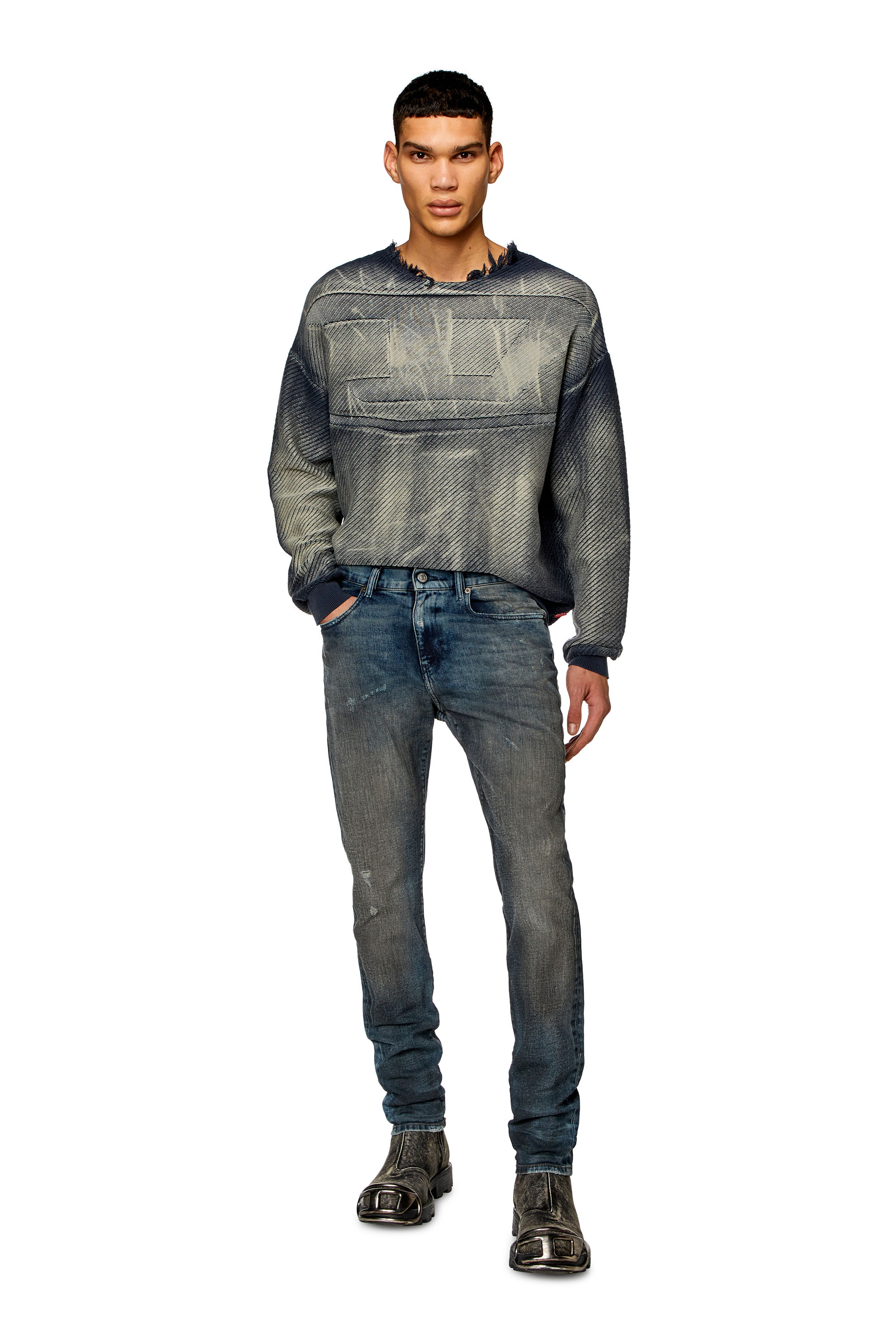 Diesel - Slim Jeans 2019 D-Strukt 09H54, Dunkelblau - Image 4