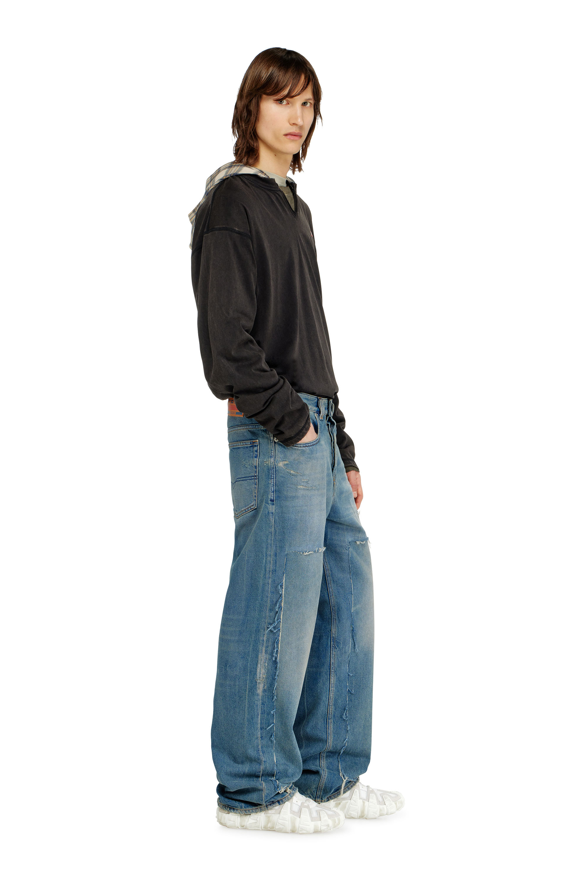 Diesel - Herren Relaxed Jeans 2001 D-Macro 09N27, Mittelblau - 4